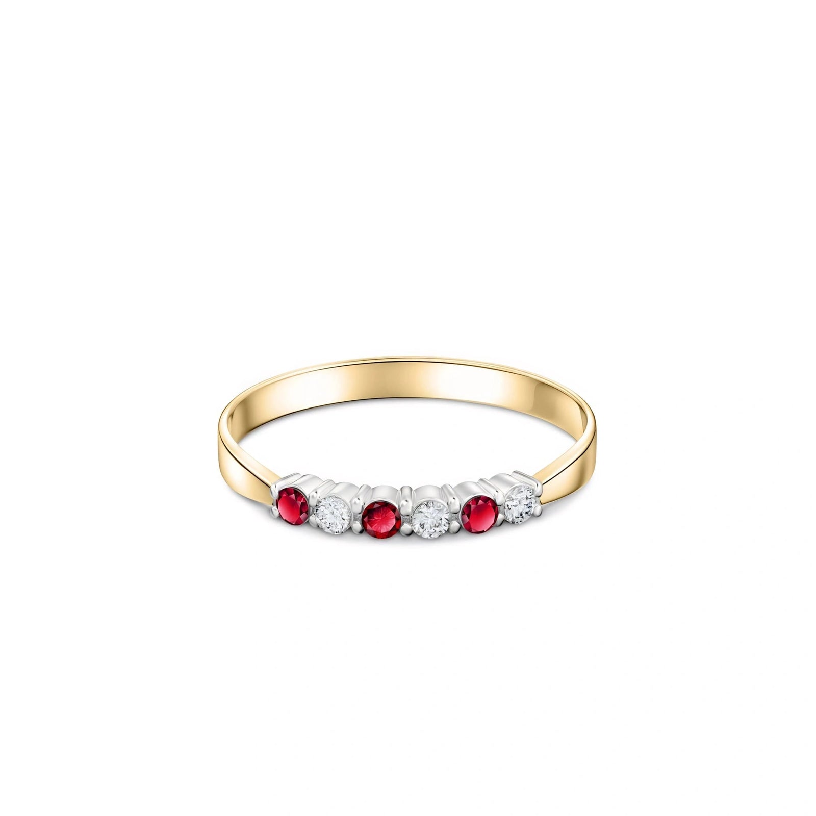 Yellow Gold Ring Ruby 10K — Paola