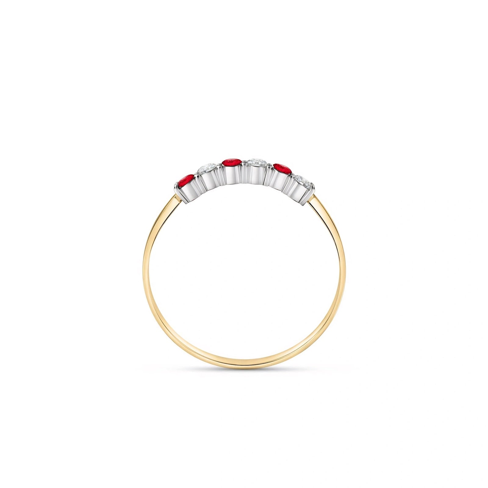 Yellow Gold Ring Ruby 10K — Paola