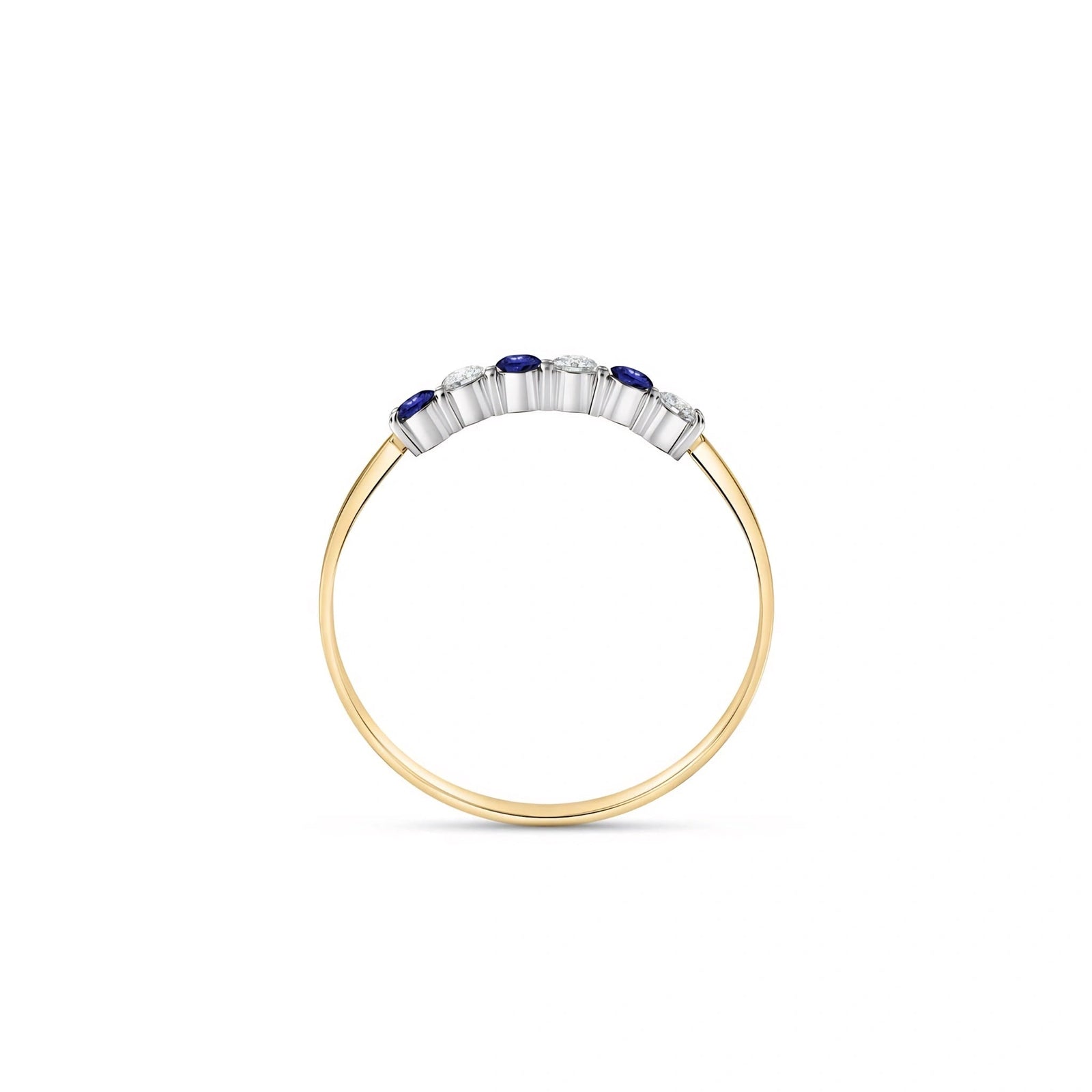Yellow Gold Ring Sapphire 10K — Paola