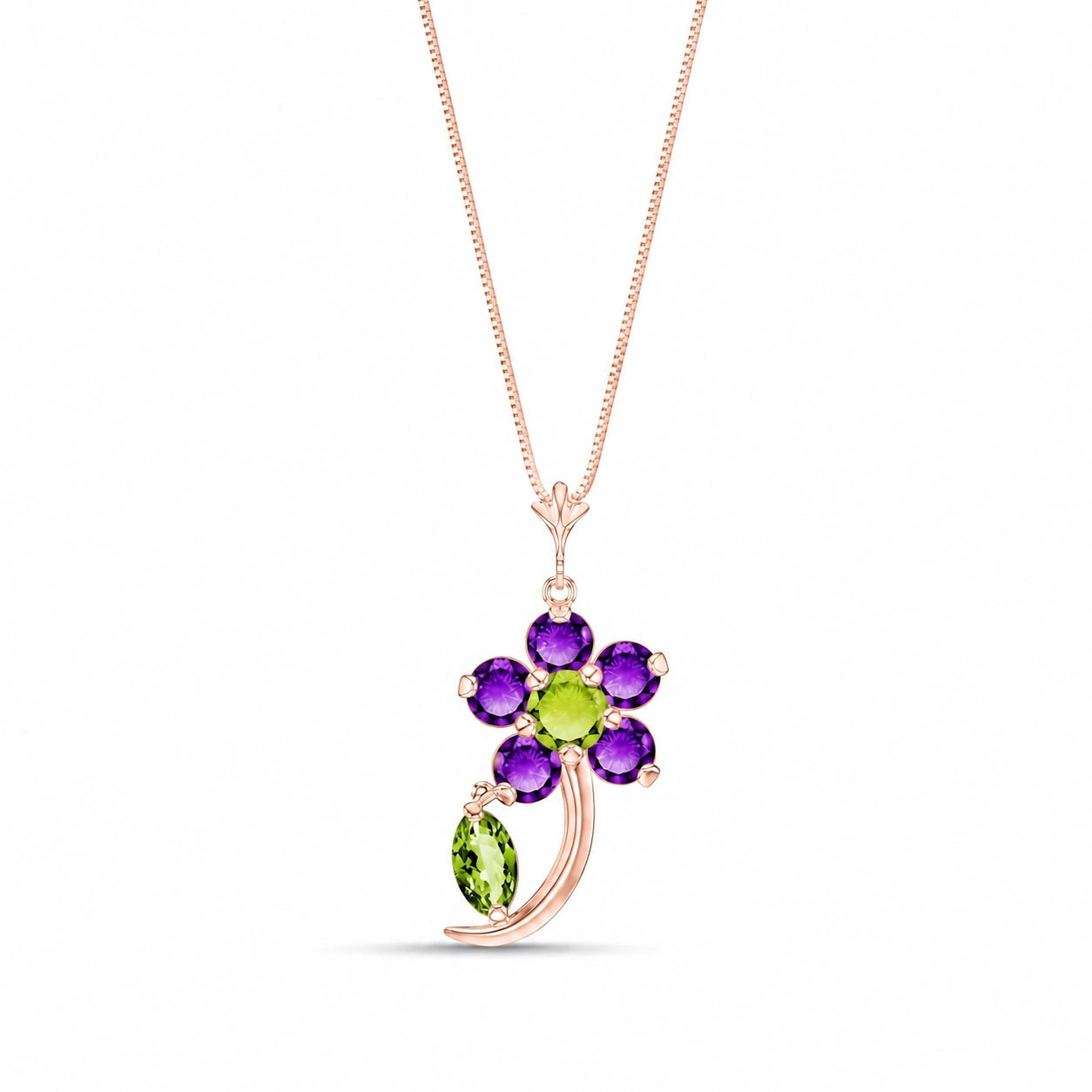 Rose Gold Peridot & Amethyst — Andromeda