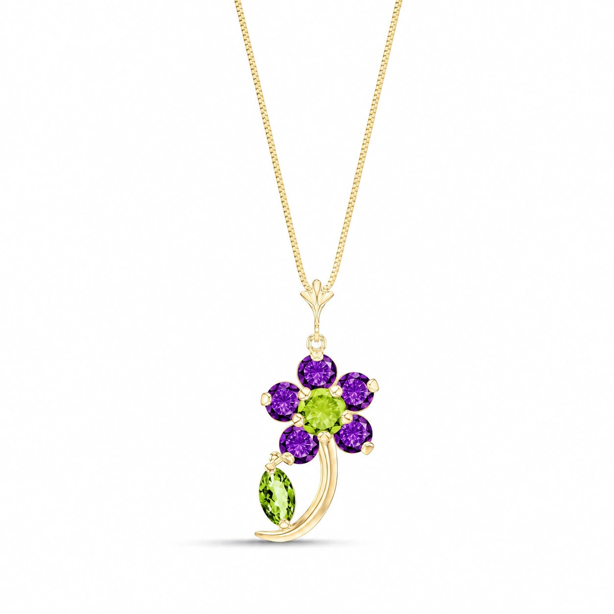 Yellow Gold Peridot & Amethyst — Andromeda