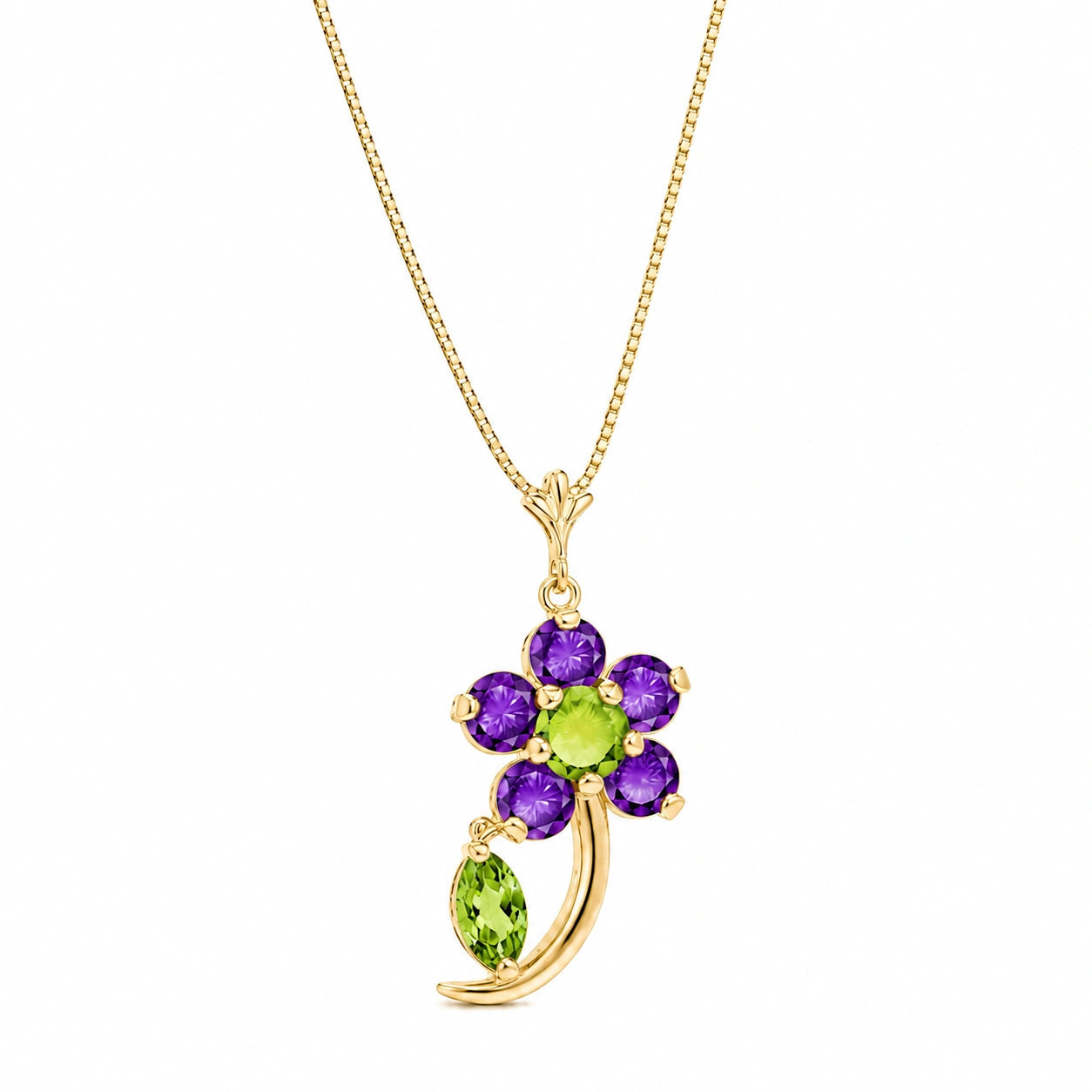 Yellow Gold Peridot & Amethyst — Andromeda