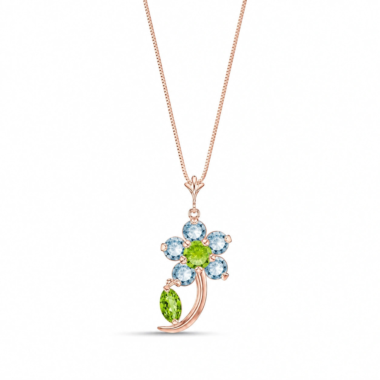 Rose Gold Peridot & Aquamarine — Andromeda