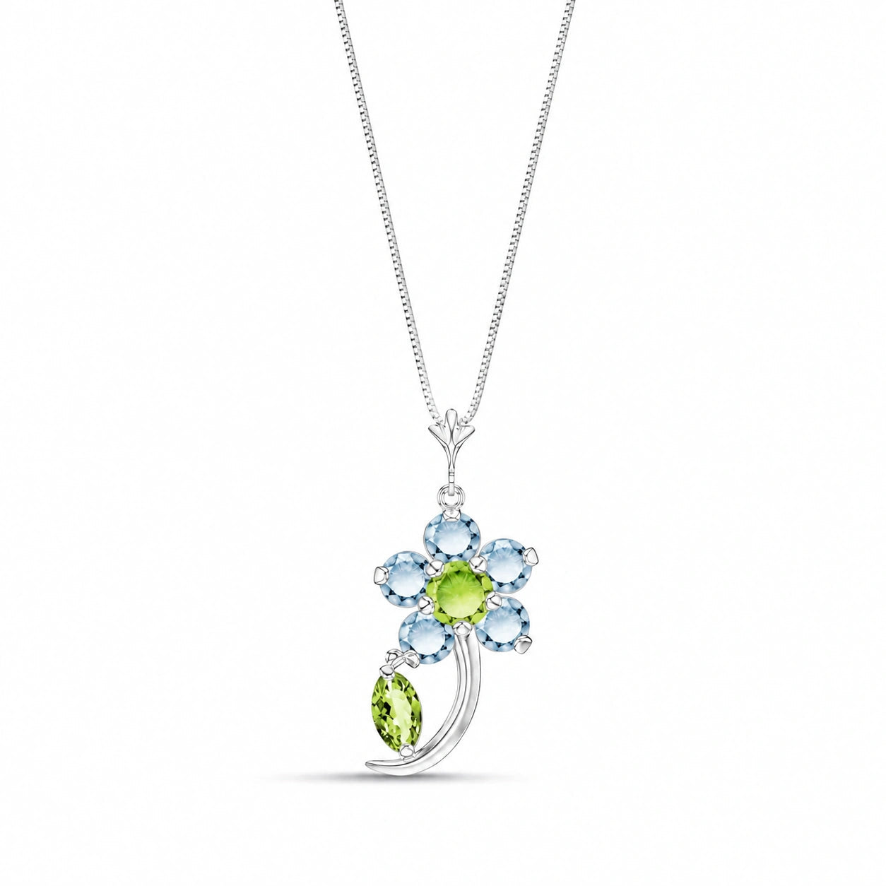 White Gold Peridot & Aquamarine — Andromeda