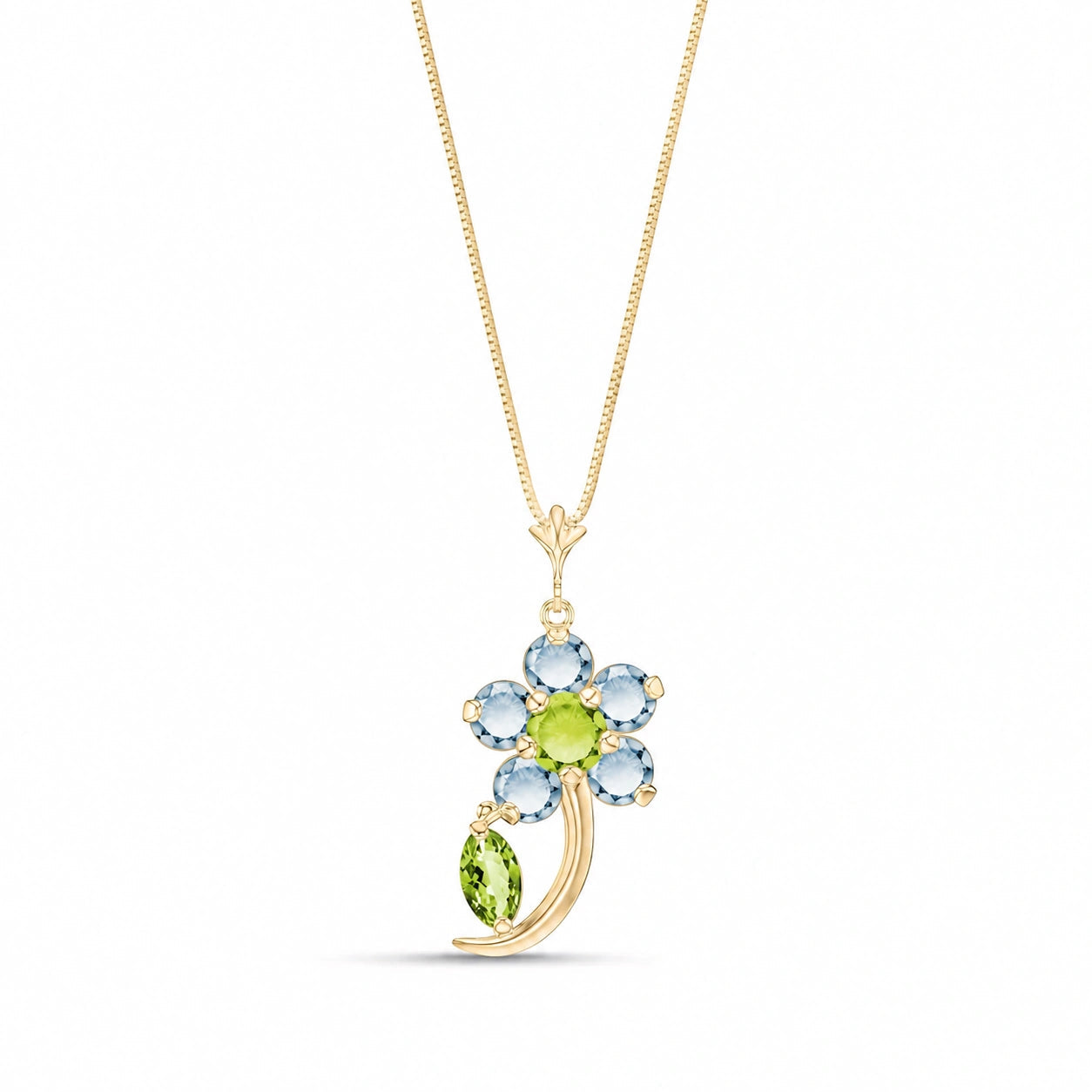 Yellow Gold Peridot & Aquamarine — Andromeda