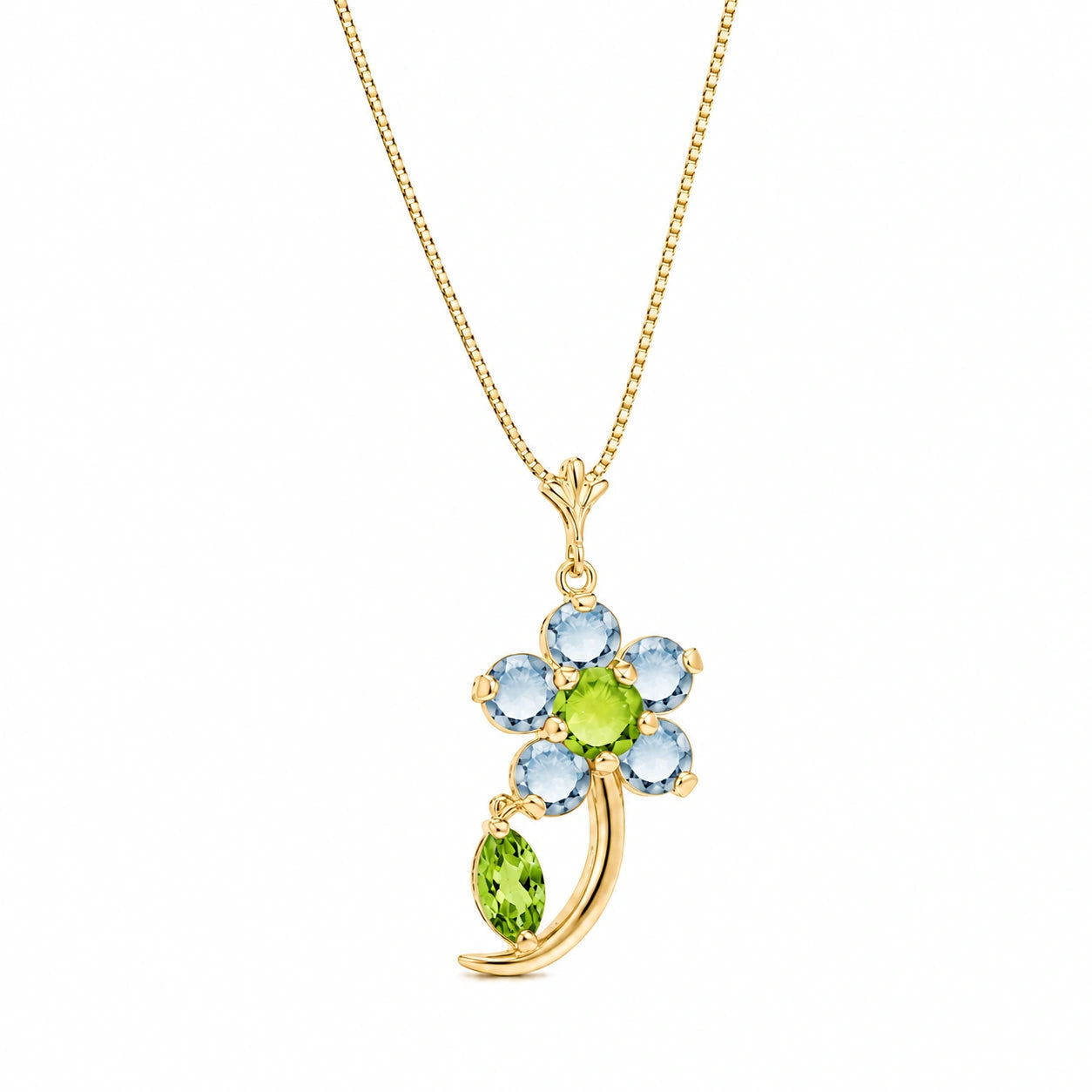 Yellow Gold Peridot & Aquamarine — Andromeda