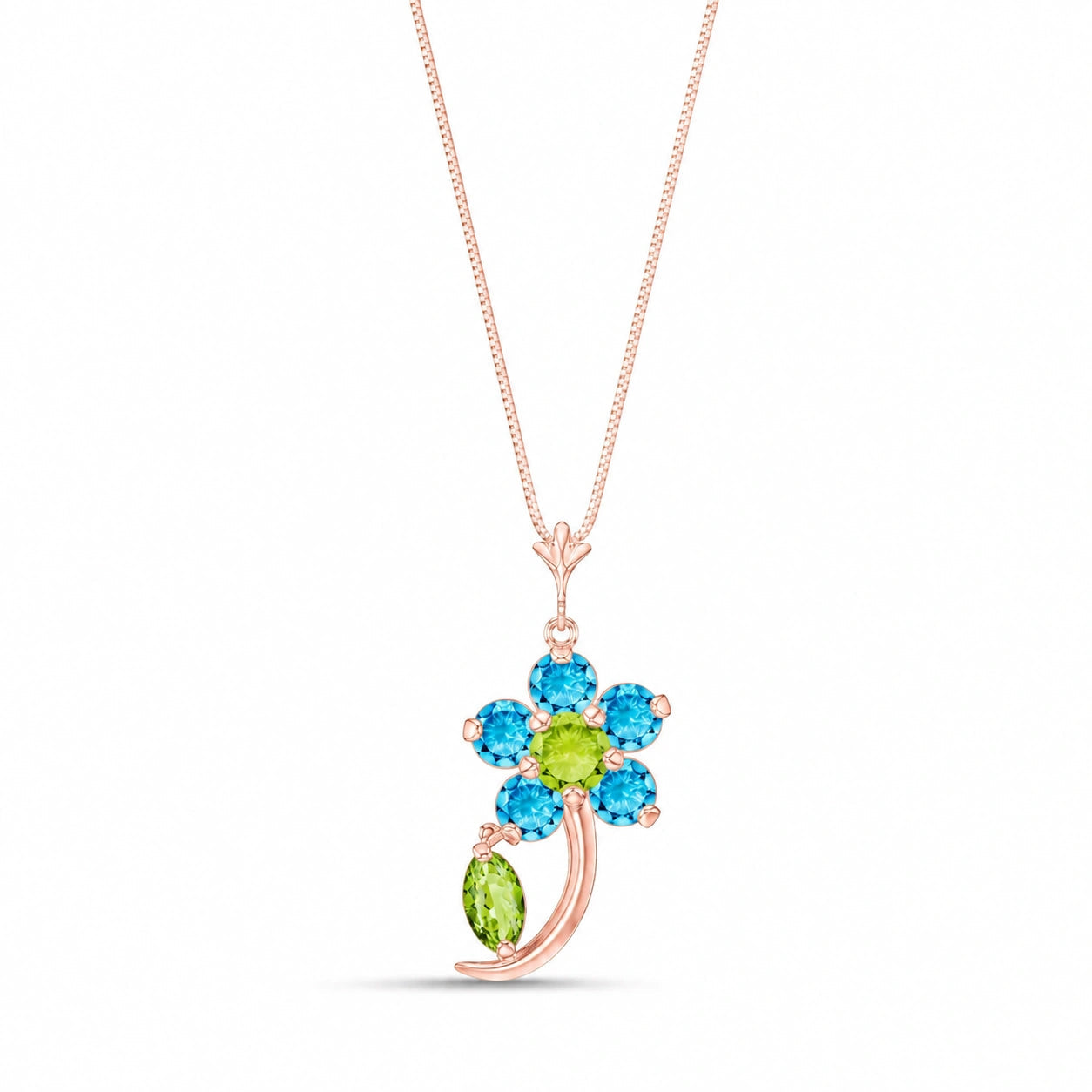 Rose Gold Peridot & Blue Topaz — Andromeda