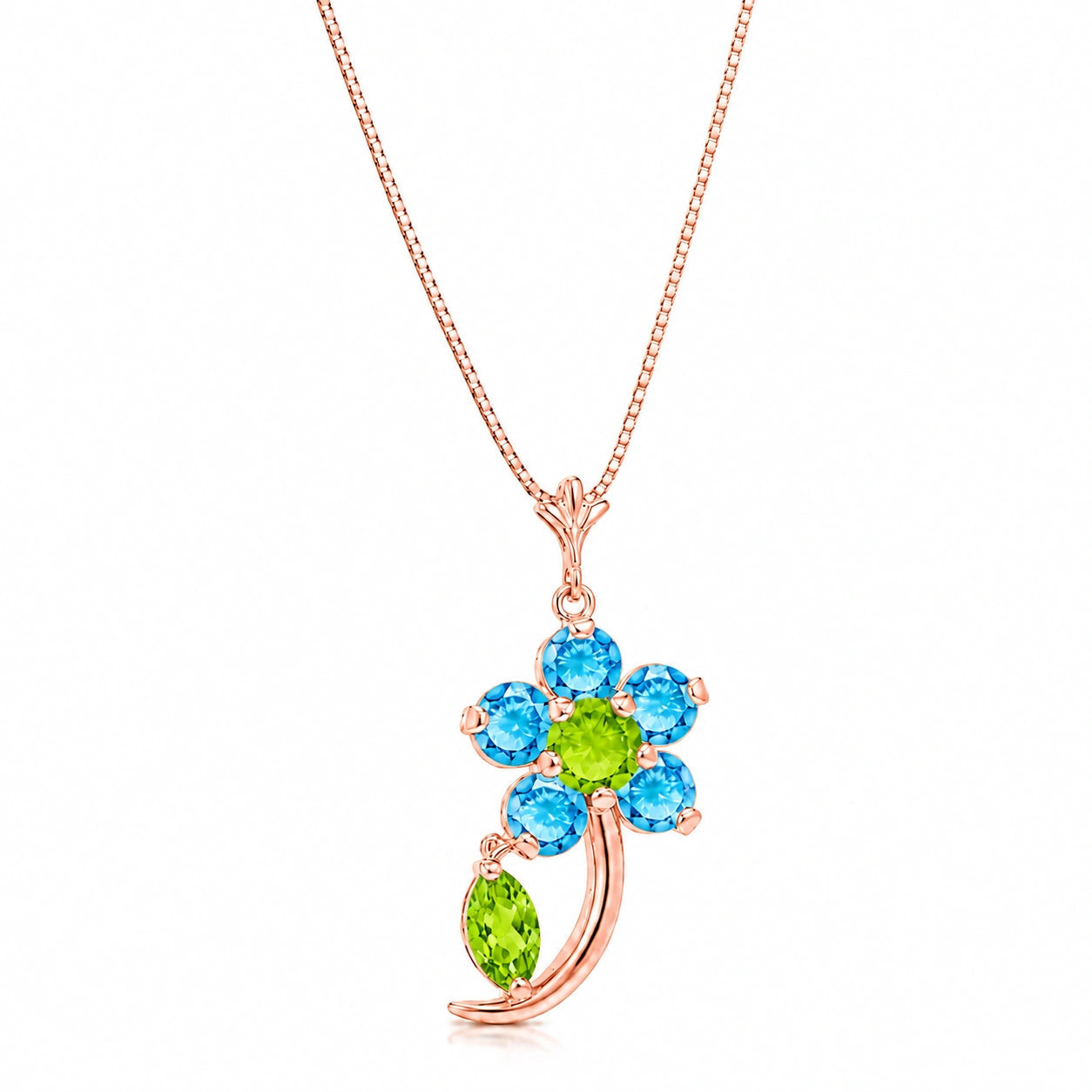 Rose Gold Peridot & Blue Topaz — Andromeda