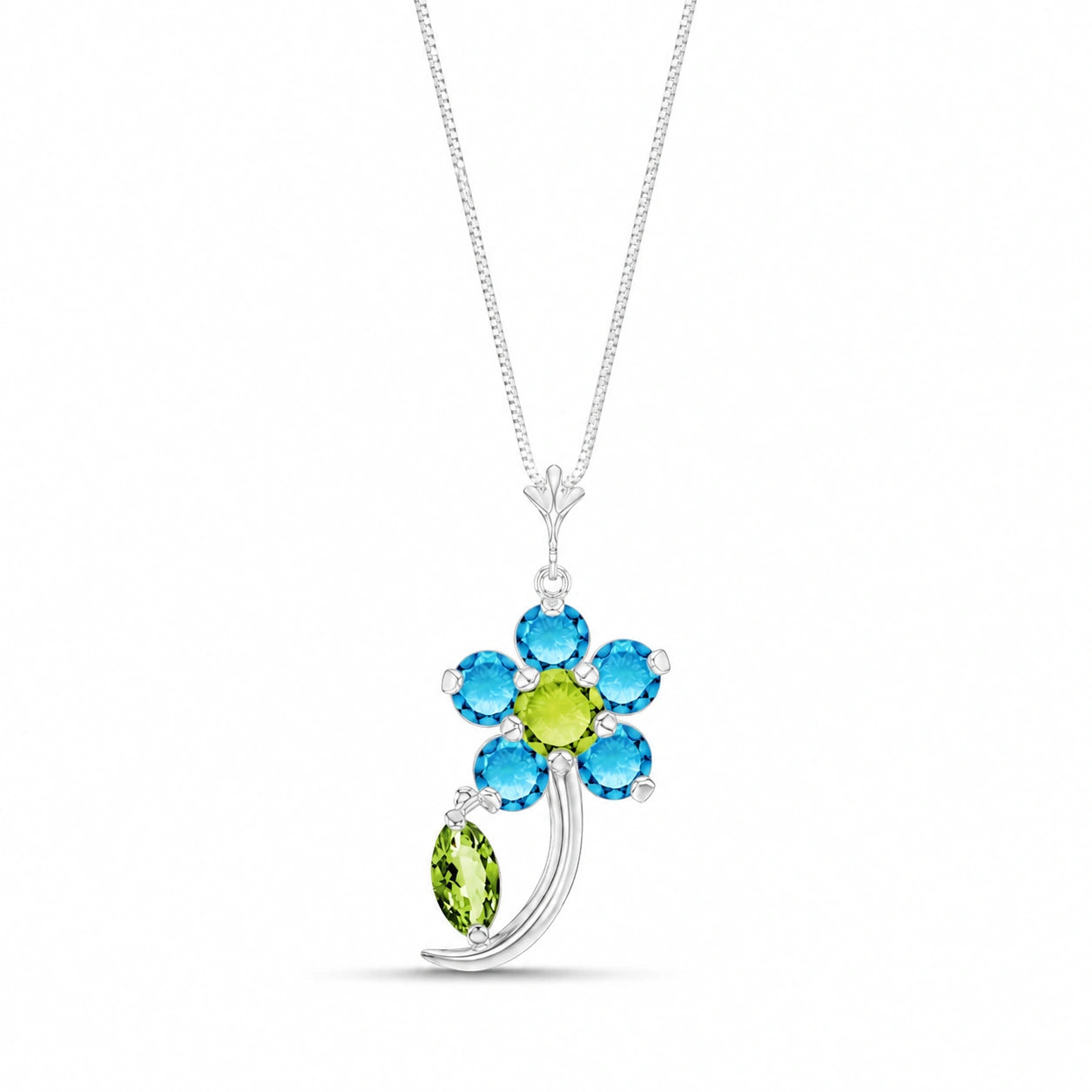 White Gold Peridot & Blue Topaz — Andromeda