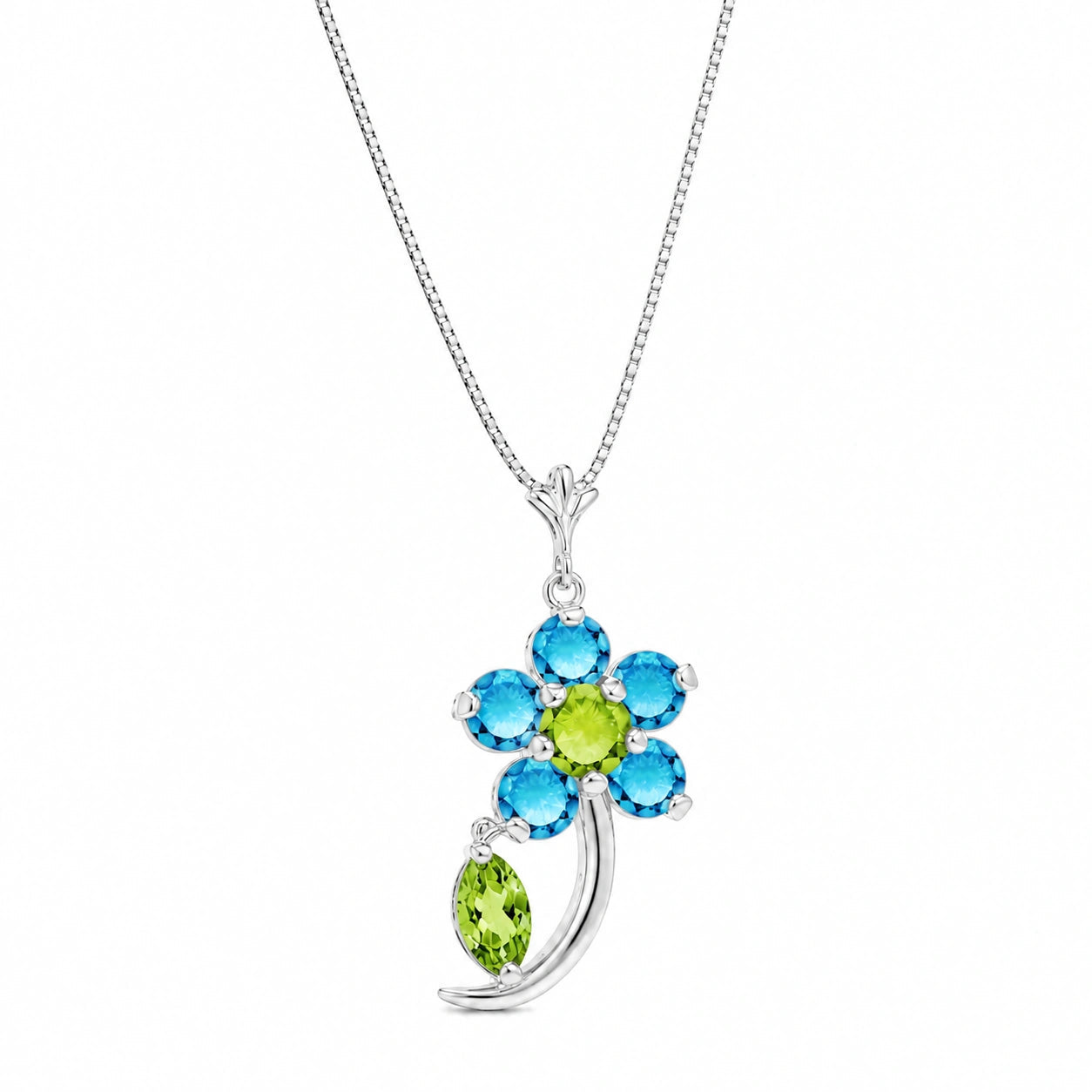 White Gold Peridot & Blue Topaz — Andromeda