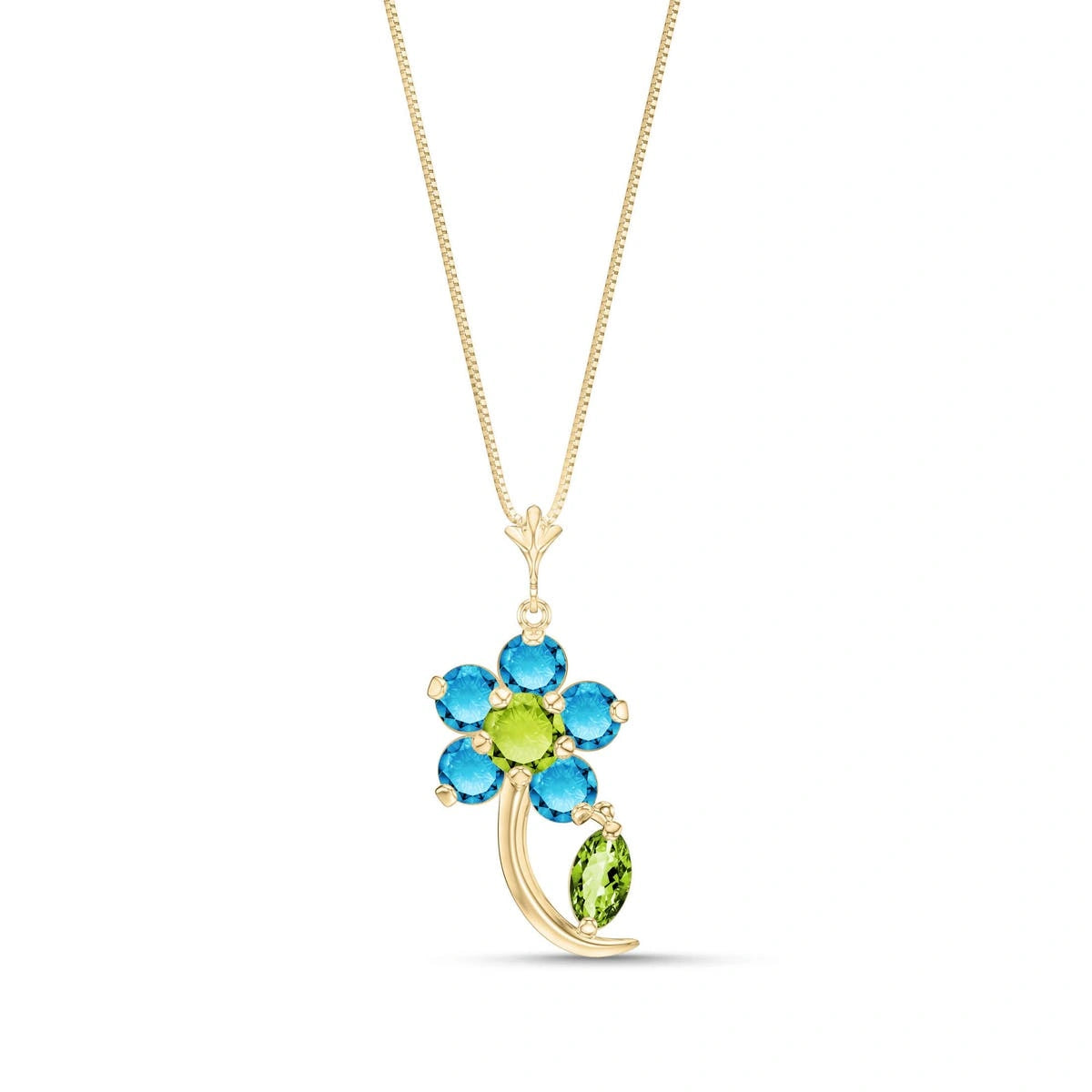 Yellow Gold Peridot & Blue Topaz — Andromeda
