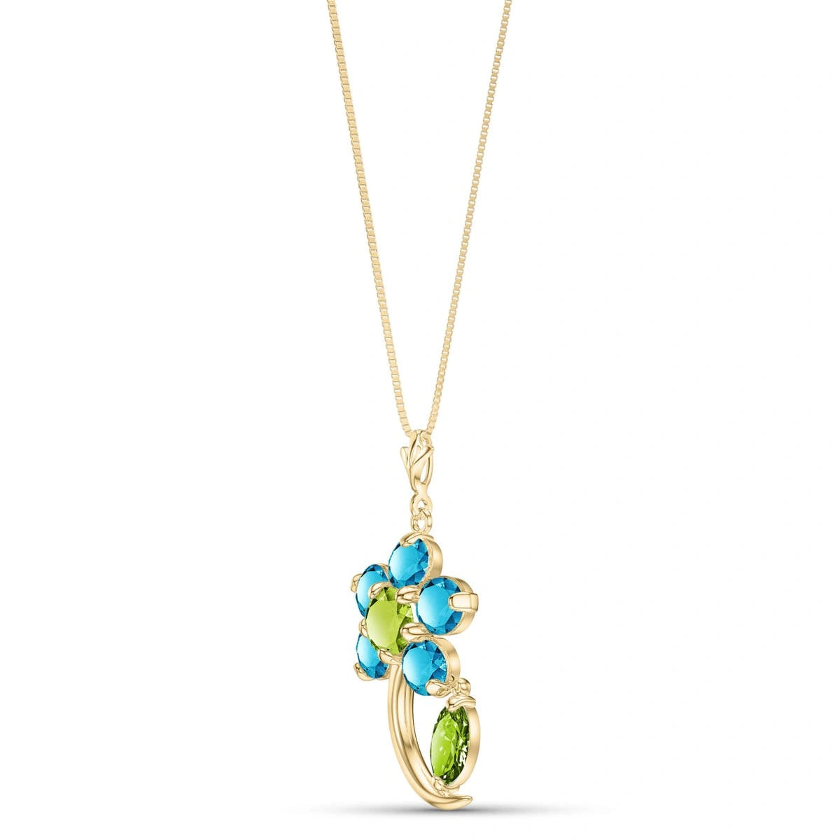 Yellow Gold Peridot & Blue Topaz — Andromeda