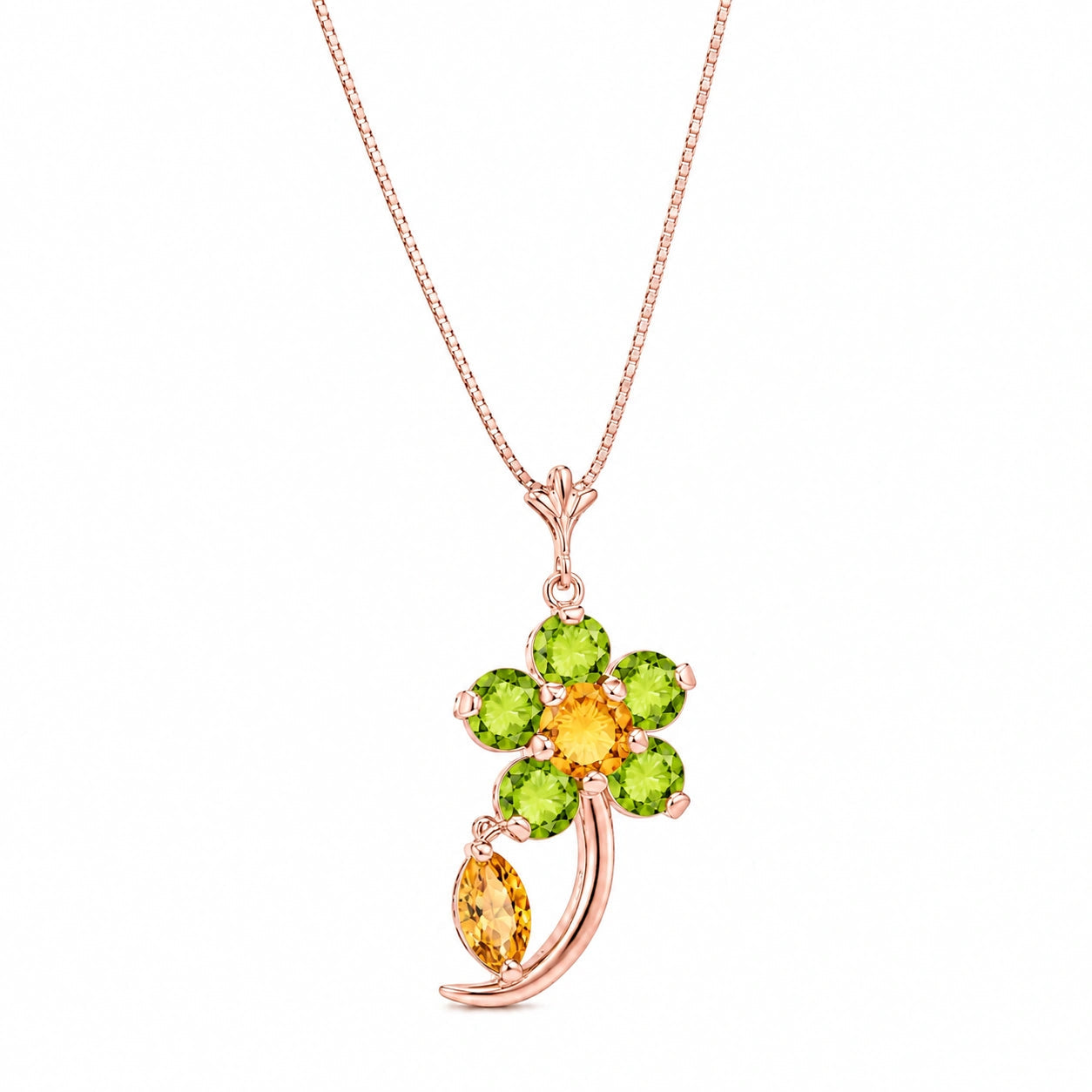 Rose Gold Peridot & Citrine — Andromeda