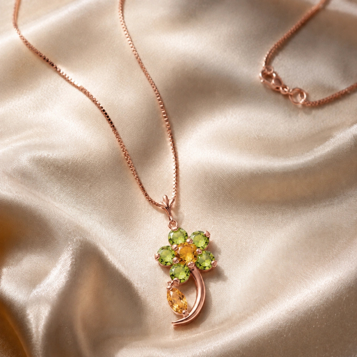 Rose Gold Peridot & Citrine — Andromeda