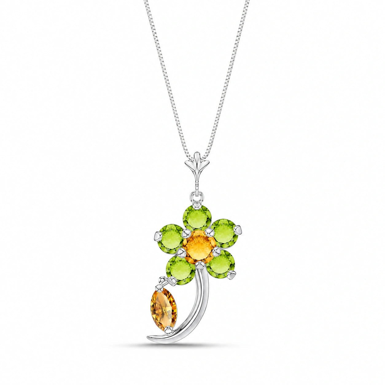 White Gold Peridot & Citrine — Andromeda