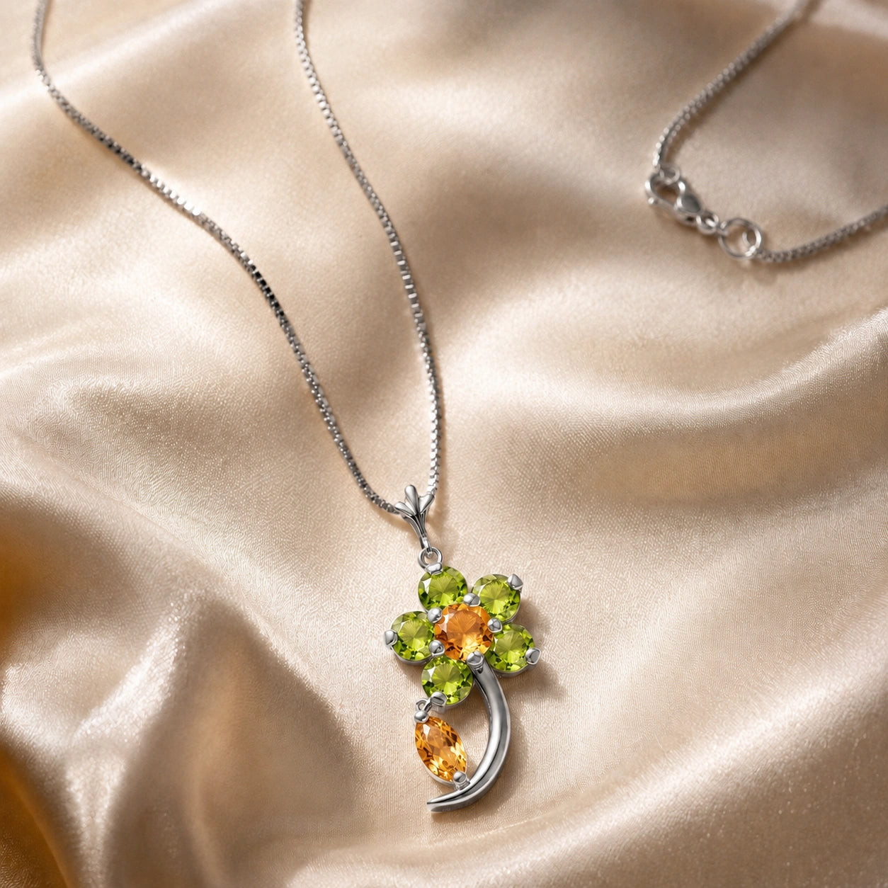 White Gold Peridot & Citrine — Andromeda