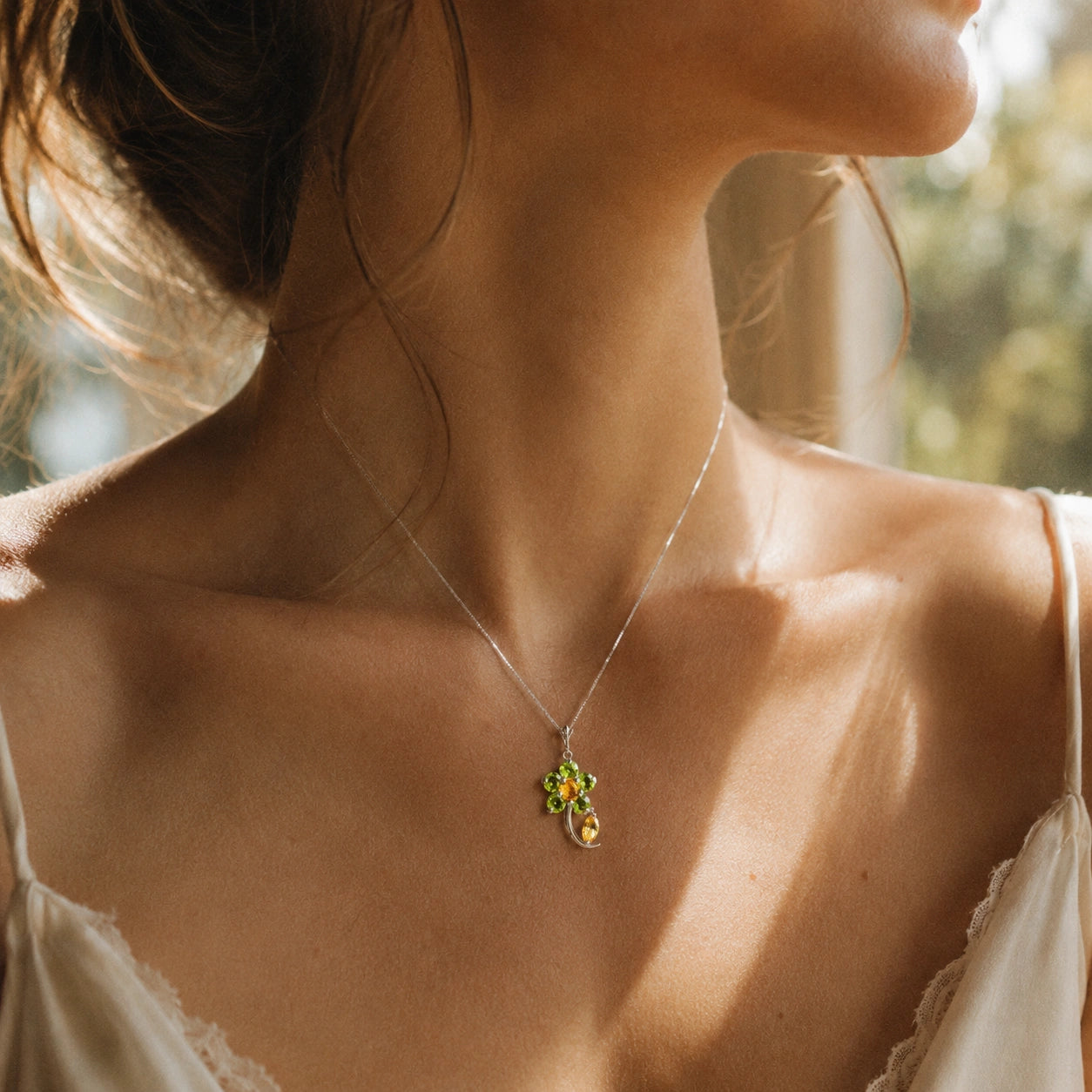 White Gold Peridot & Citrine — Andromeda