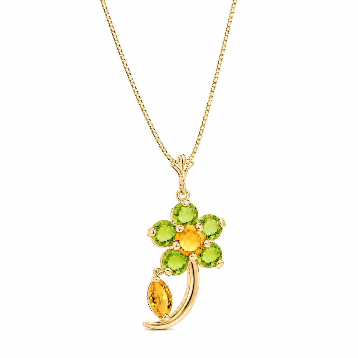 Yellow Gold Peridot & Citrine — Andromeda