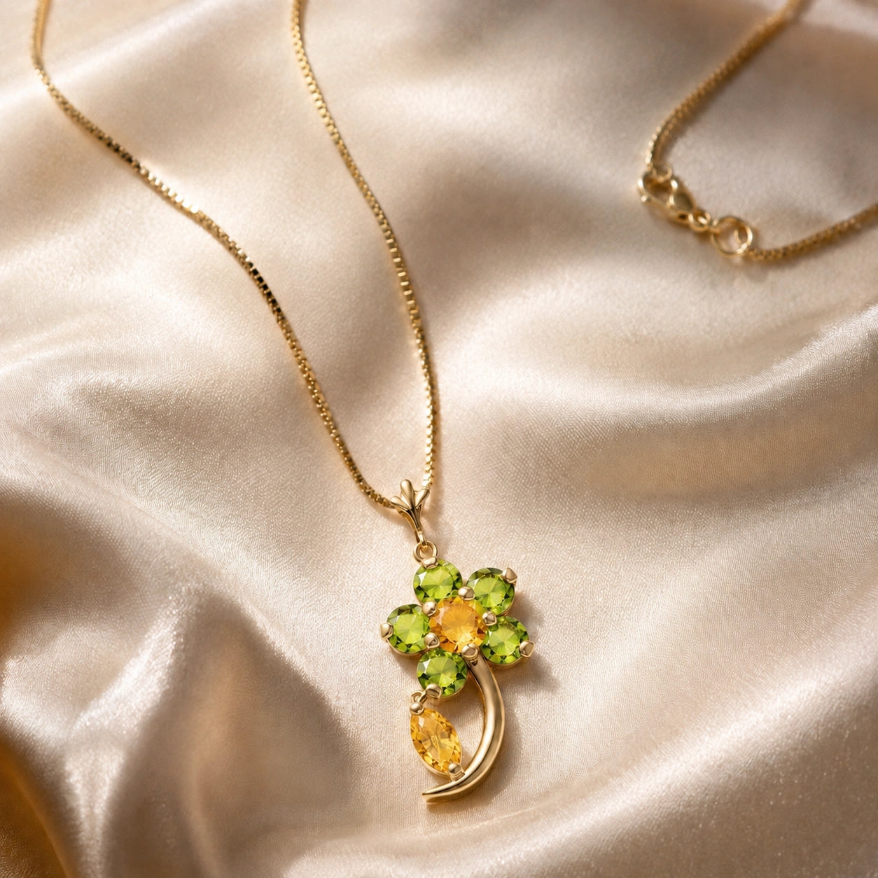 Yellow Gold Peridot & Citrine — Andromeda