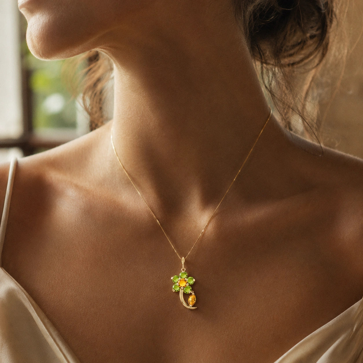 Yellow Gold Peridot & Citrine — Andromeda
