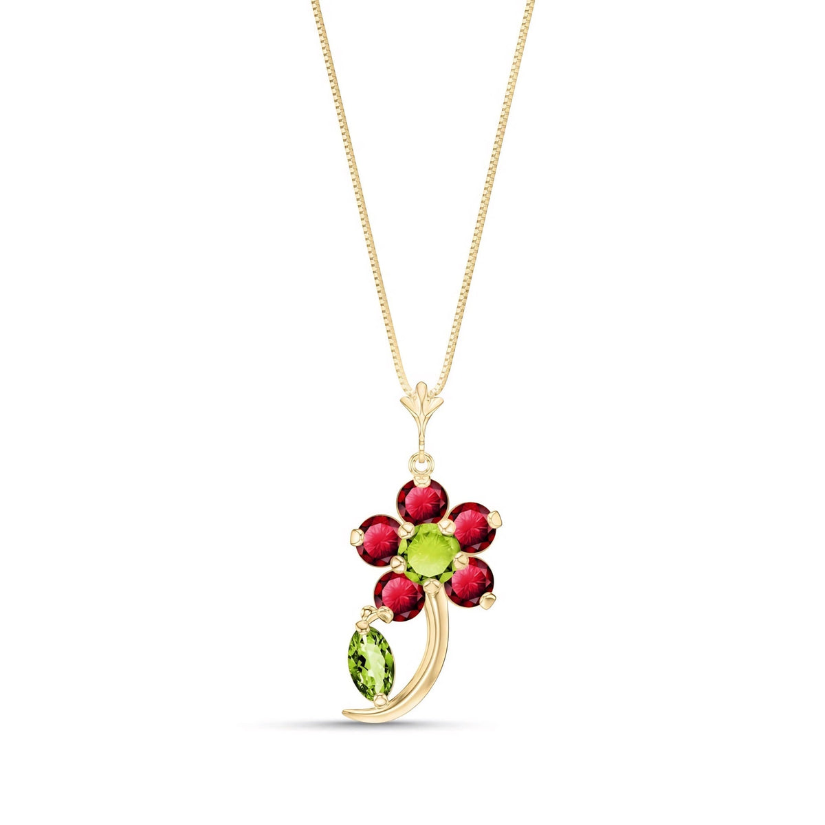 Yellow Gold Peridot & Ruby — Andromeda