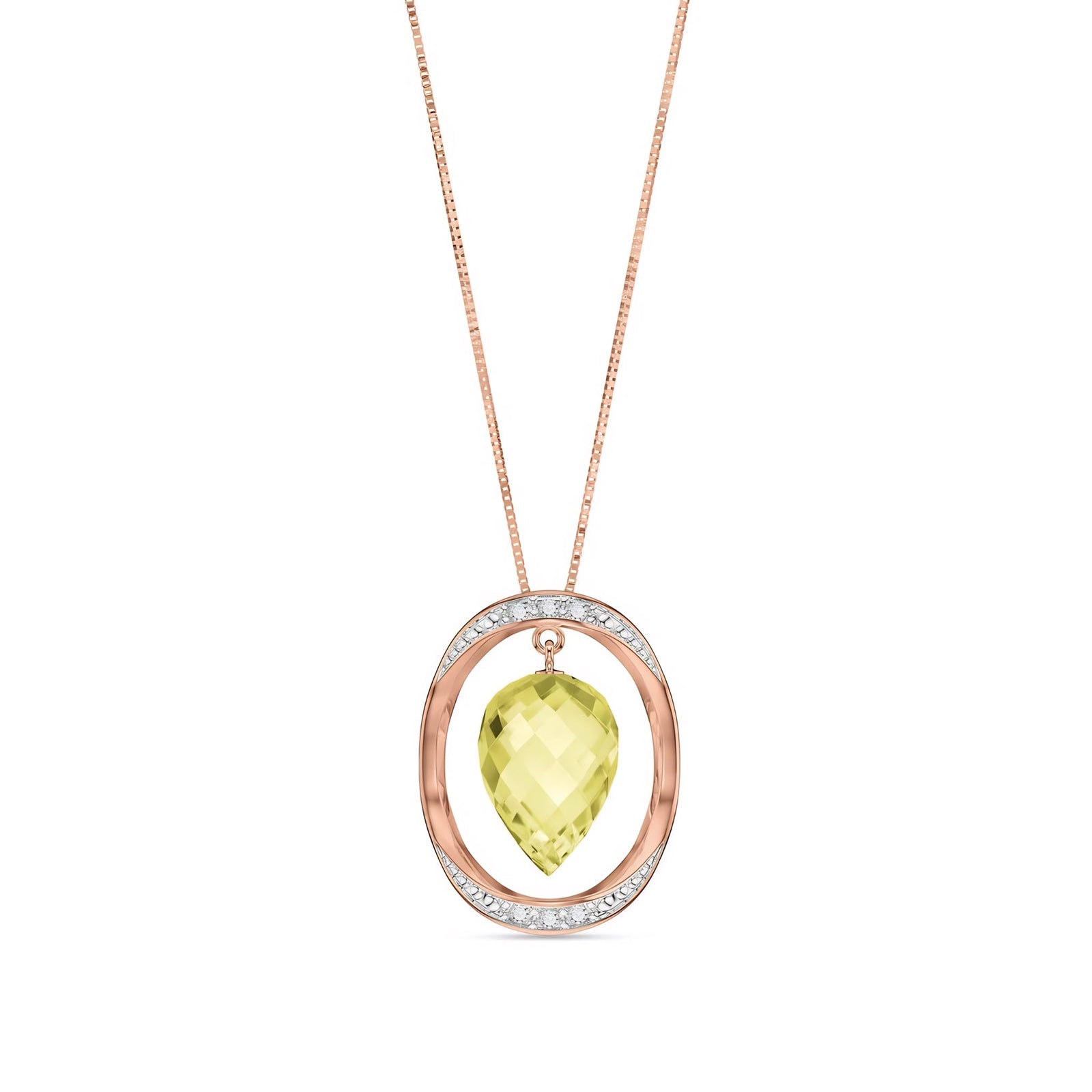 Rose Gold Pendant Necklace Ruby 10K — Tecla