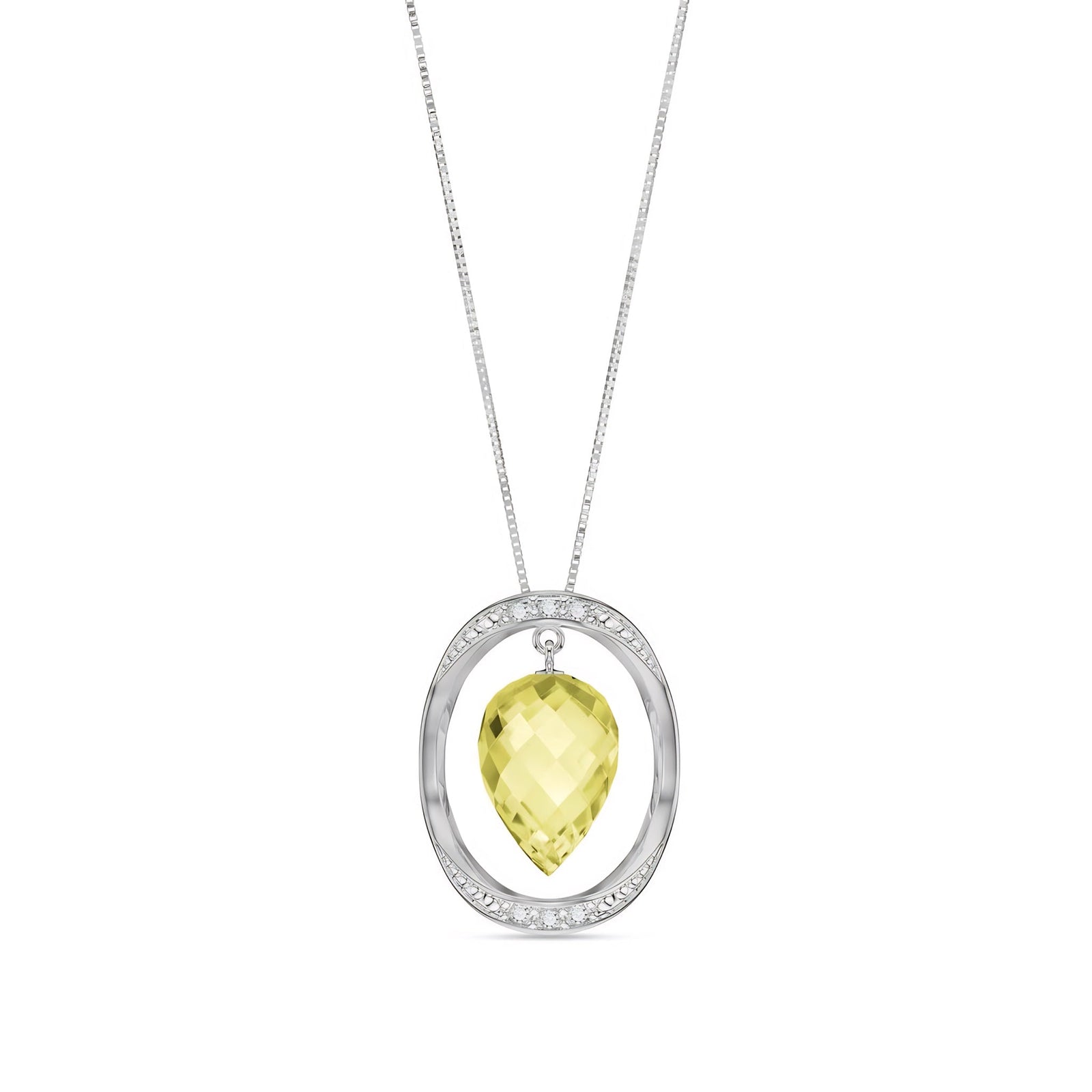 White Gold Pendant Necklace Ruby 10K — Tecla