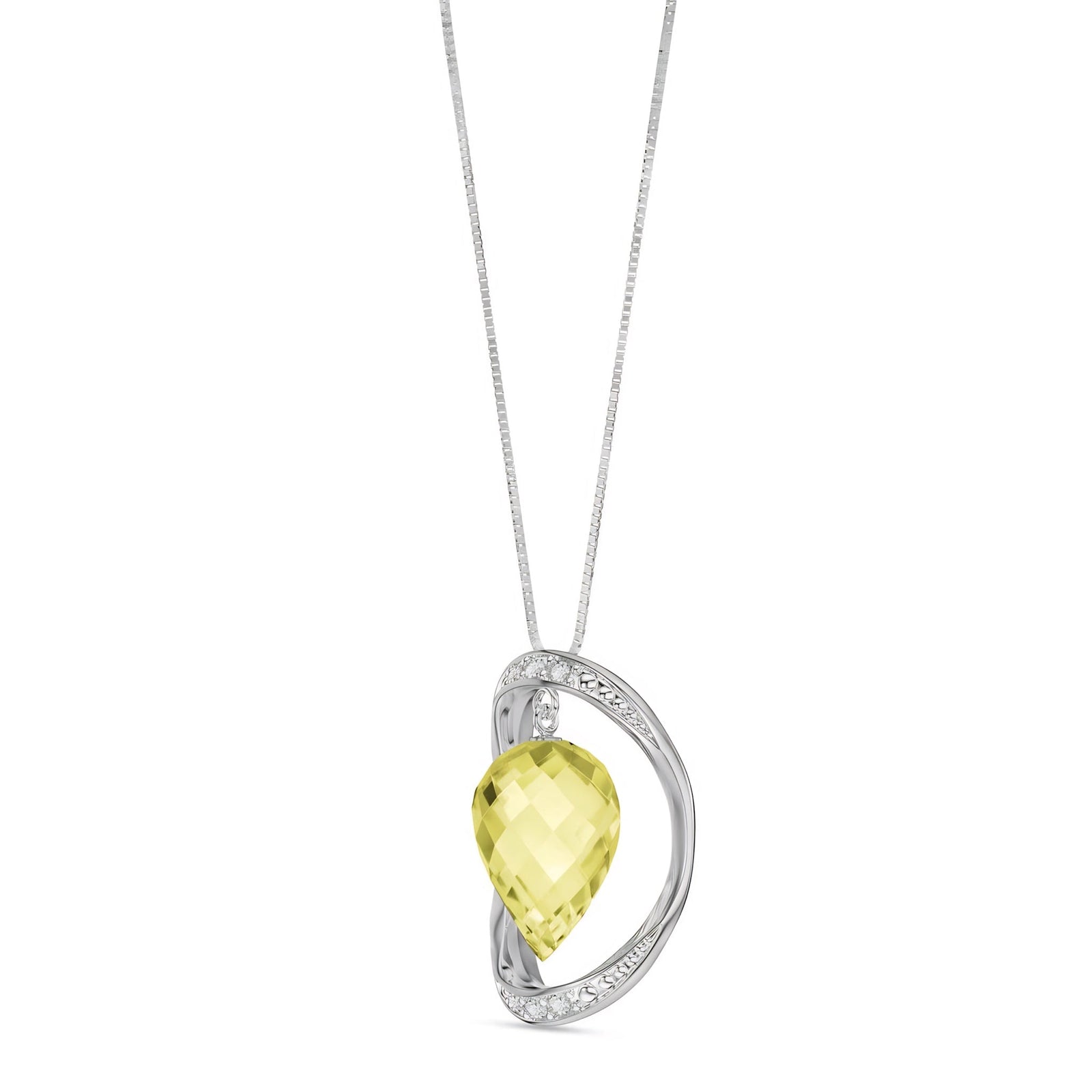 White Gold Pendant Necklace Ruby 10K — Tecla