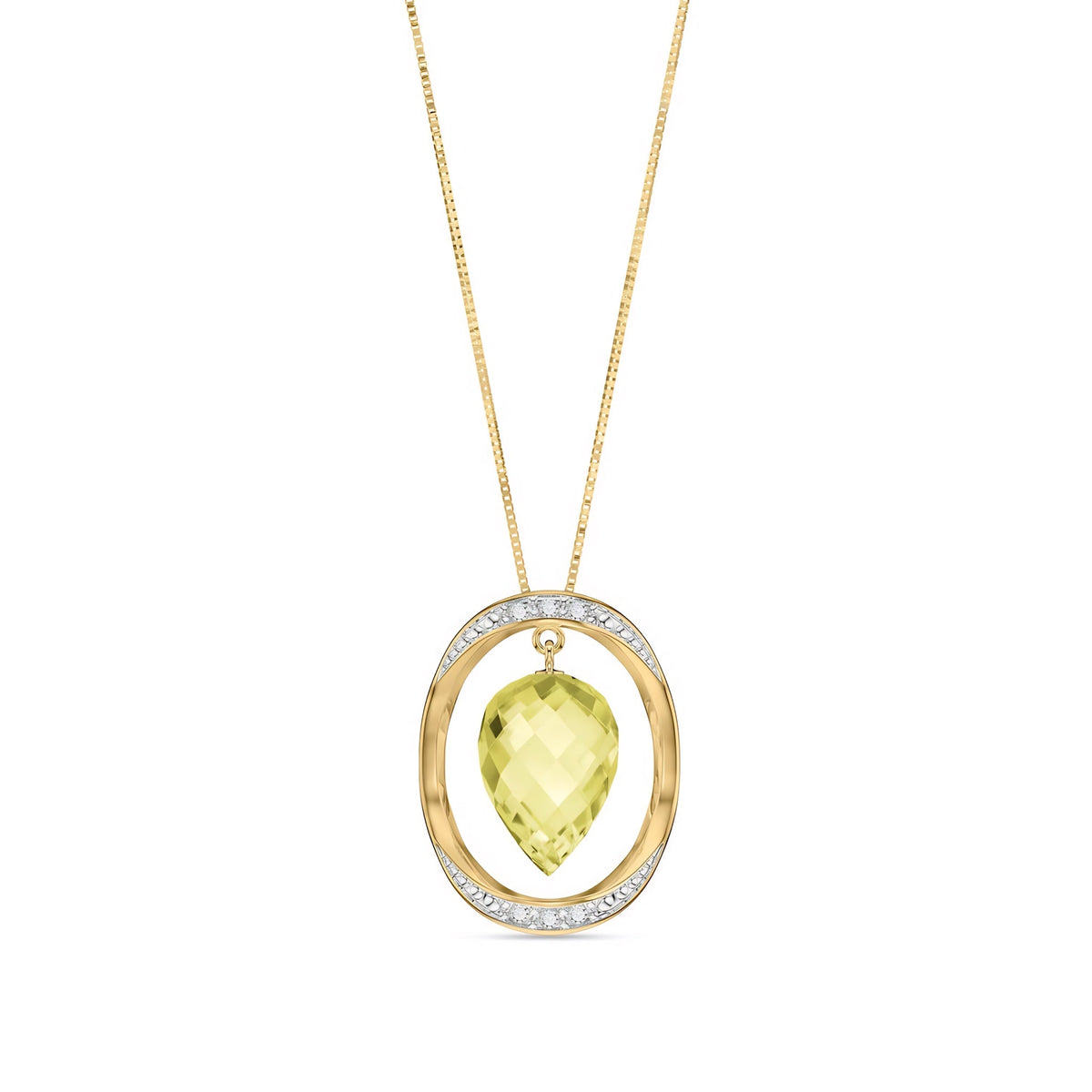 Yellow Gold Pendant Necklace Ruby 10K — Tecla