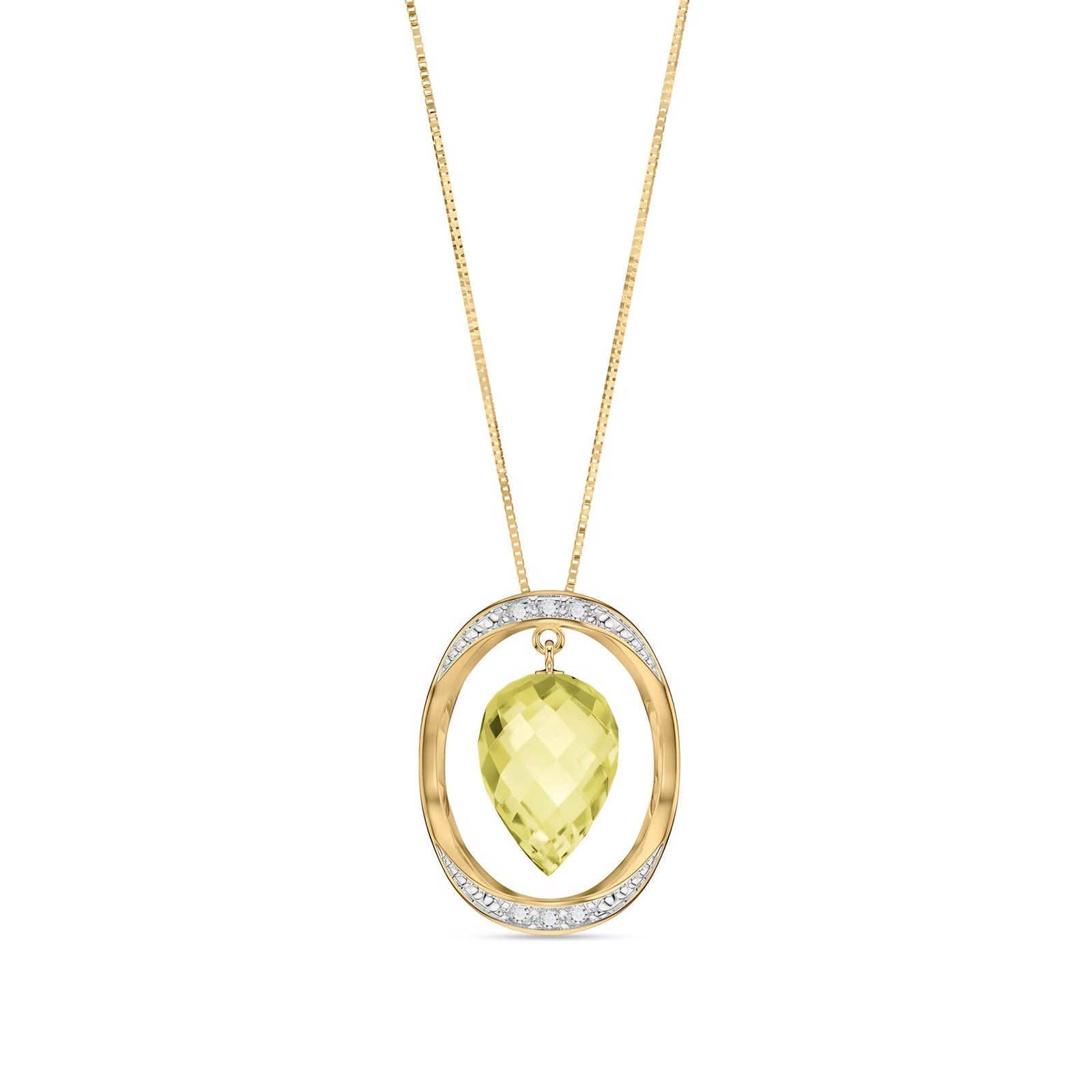 Yellow Gold Pendant Necklace Ruby 10K — Tecla