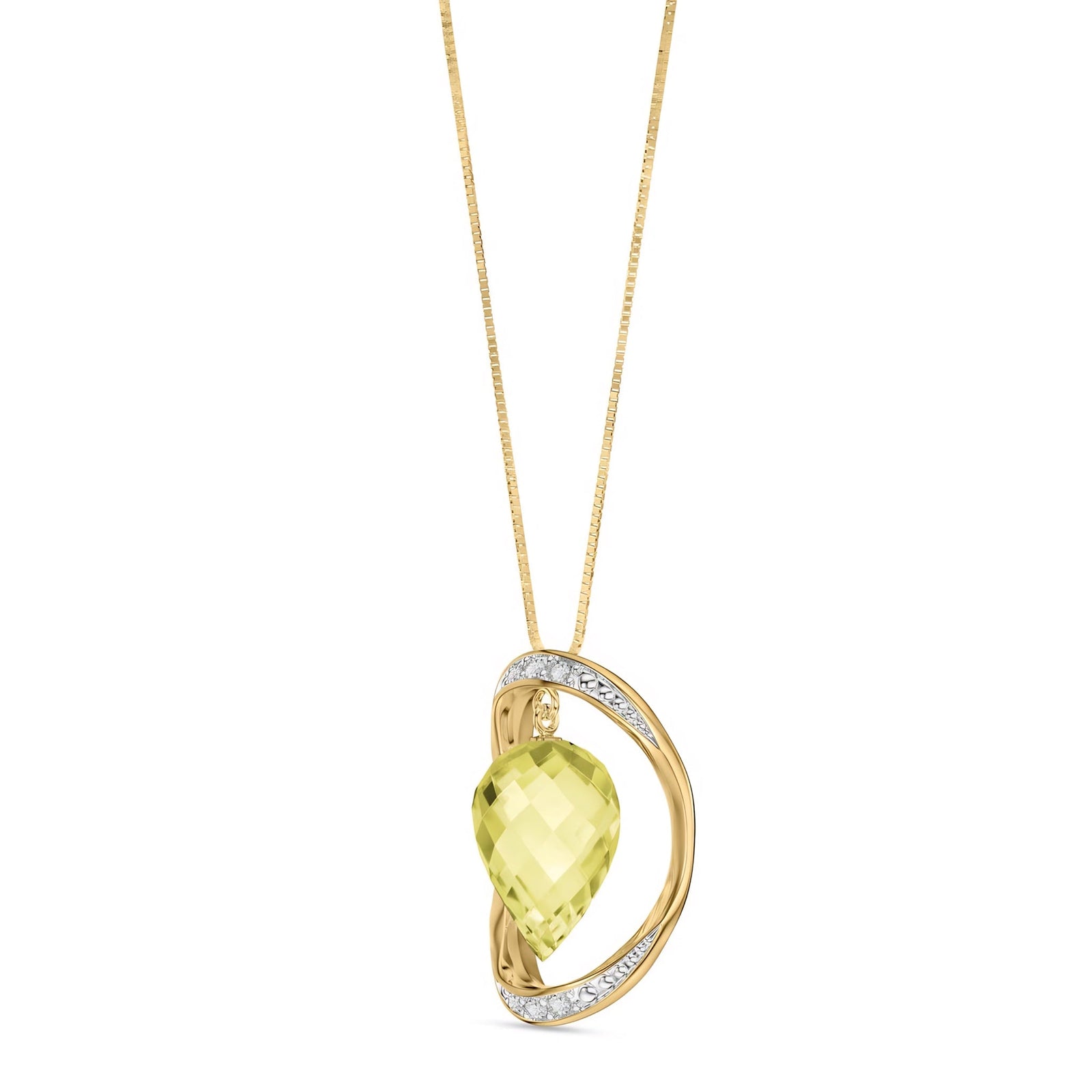 Yellow Gold Pendant Necklace Ruby 10K — Tecla
