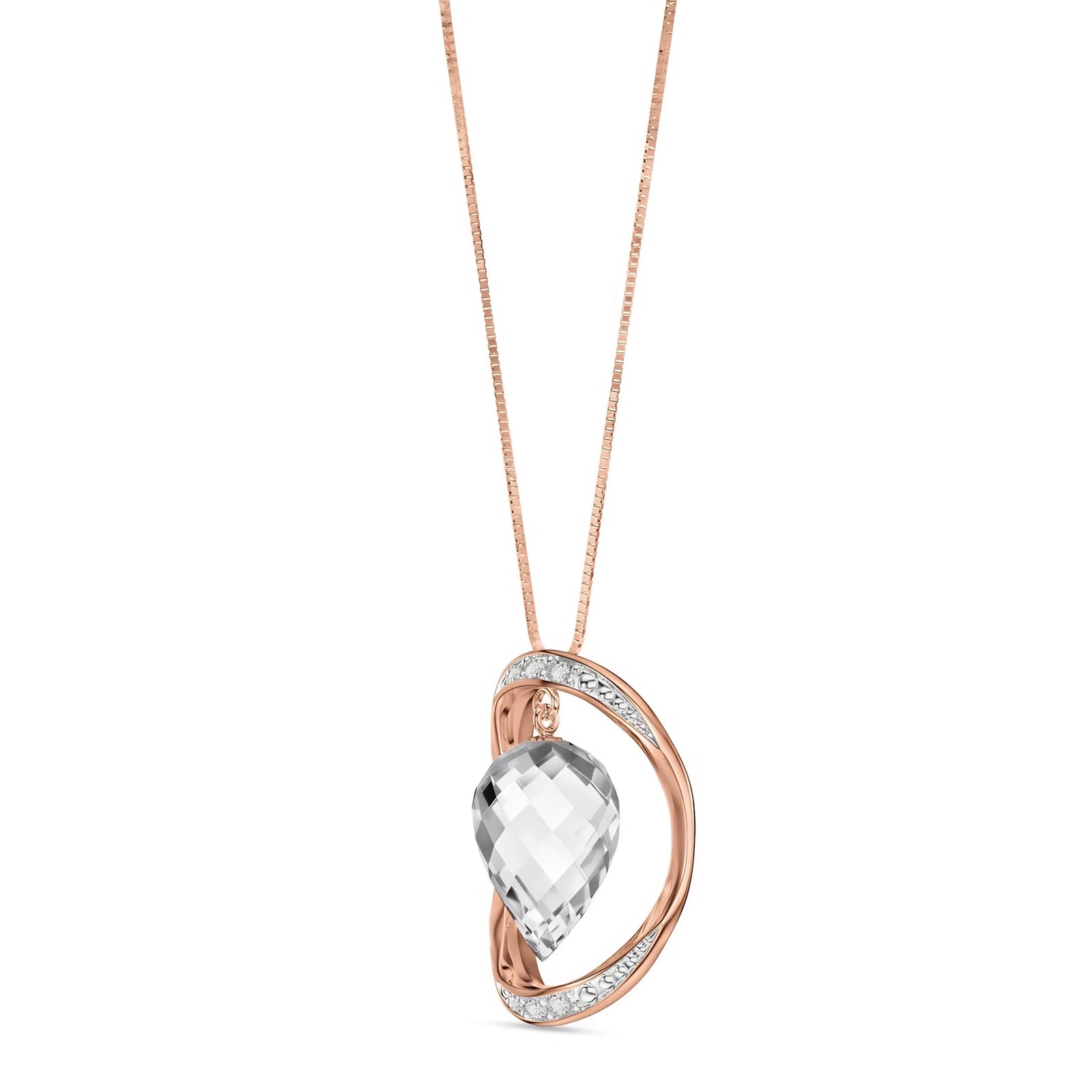 Rose Gold Pendant Necklace Spinel 10K — Tecla