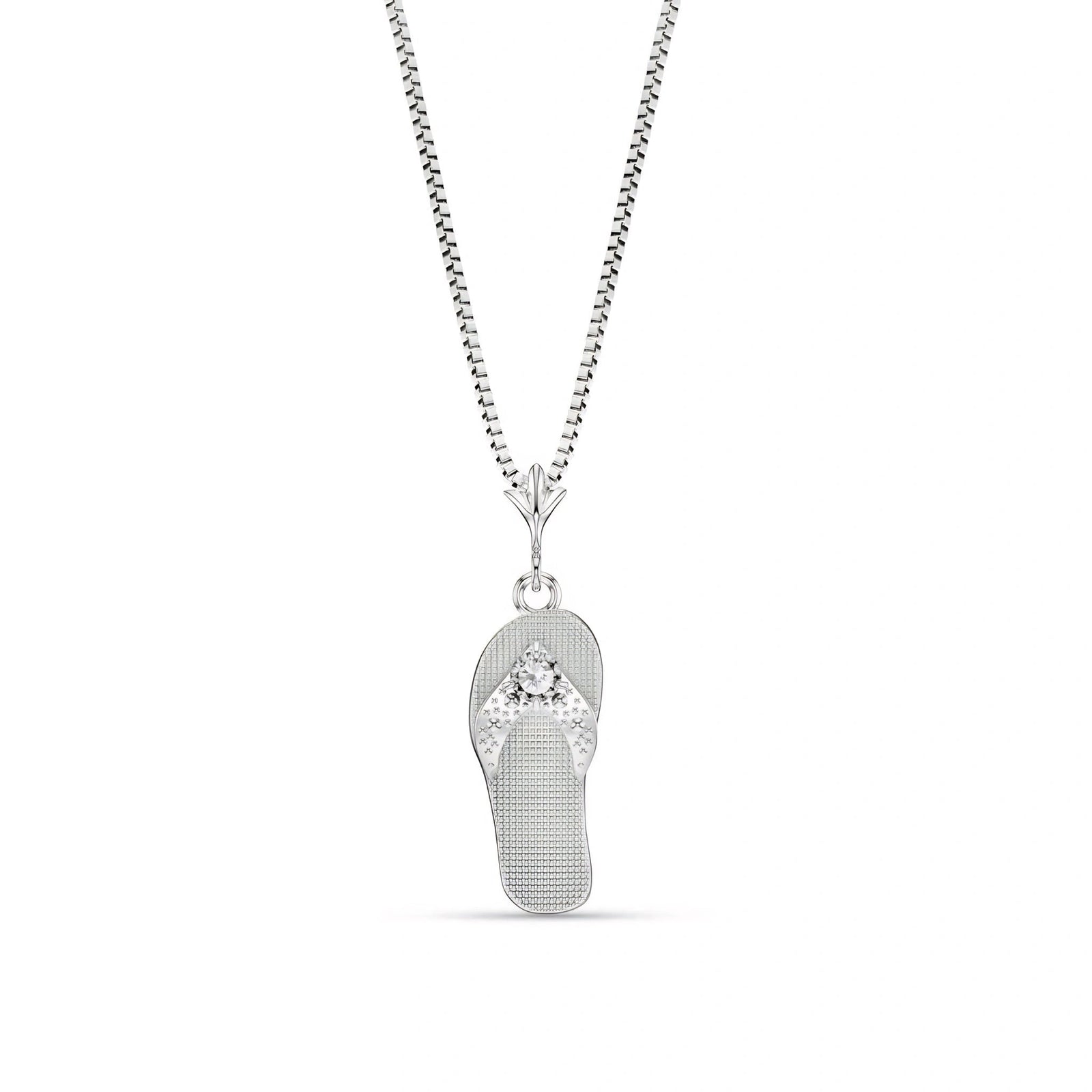 White Gold Grace Pendant Necklace Diamond 10K — Giuditta