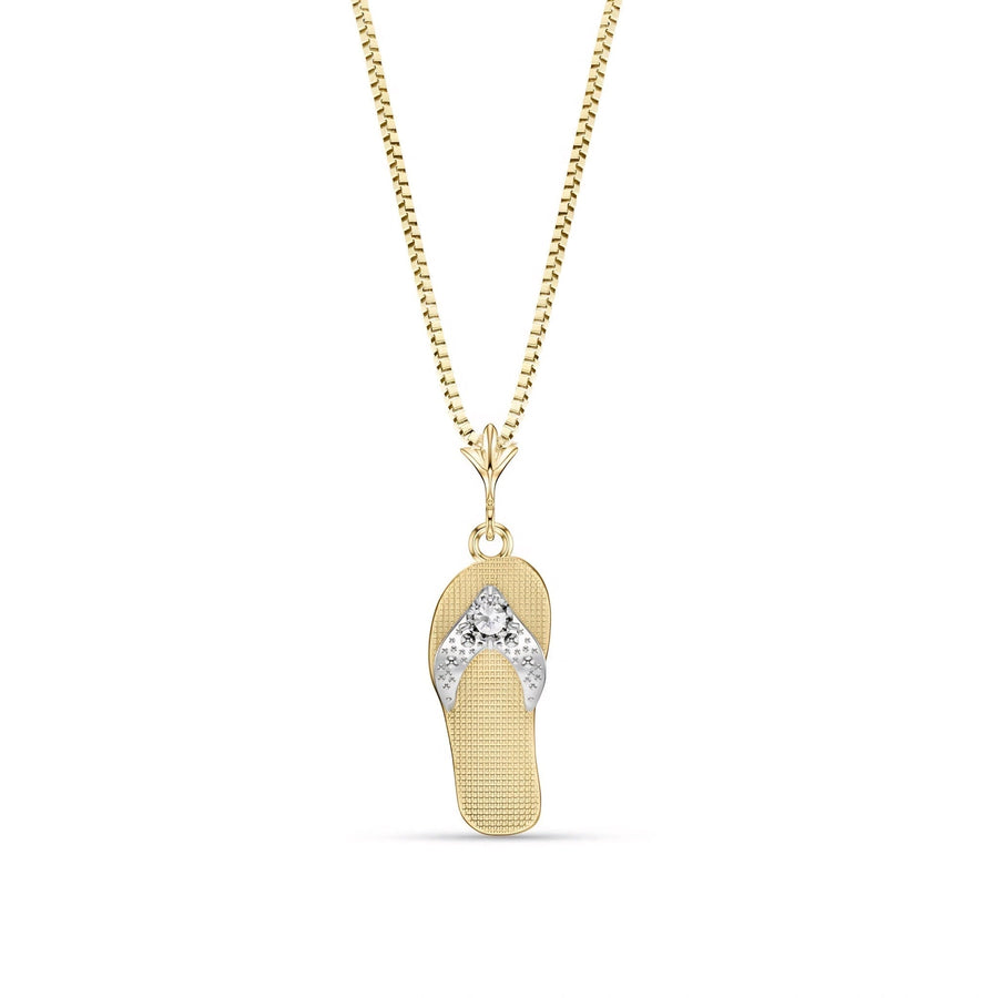 Yellow Gold Grace Pendant Necklace Diamond — Giuditta