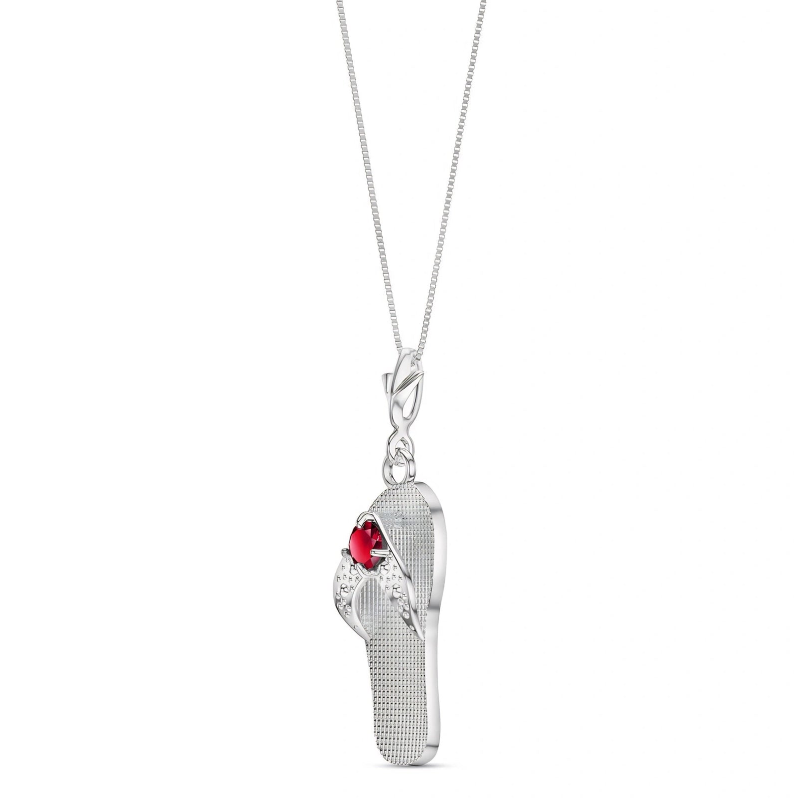 White Gold Grace Pendant Necklace Ruby 10K — Giuditta