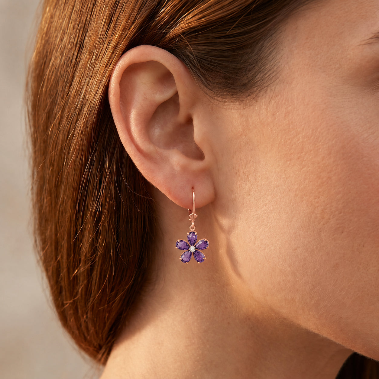 Rose Gold Belle Earrings Peridot 10K — Celeste