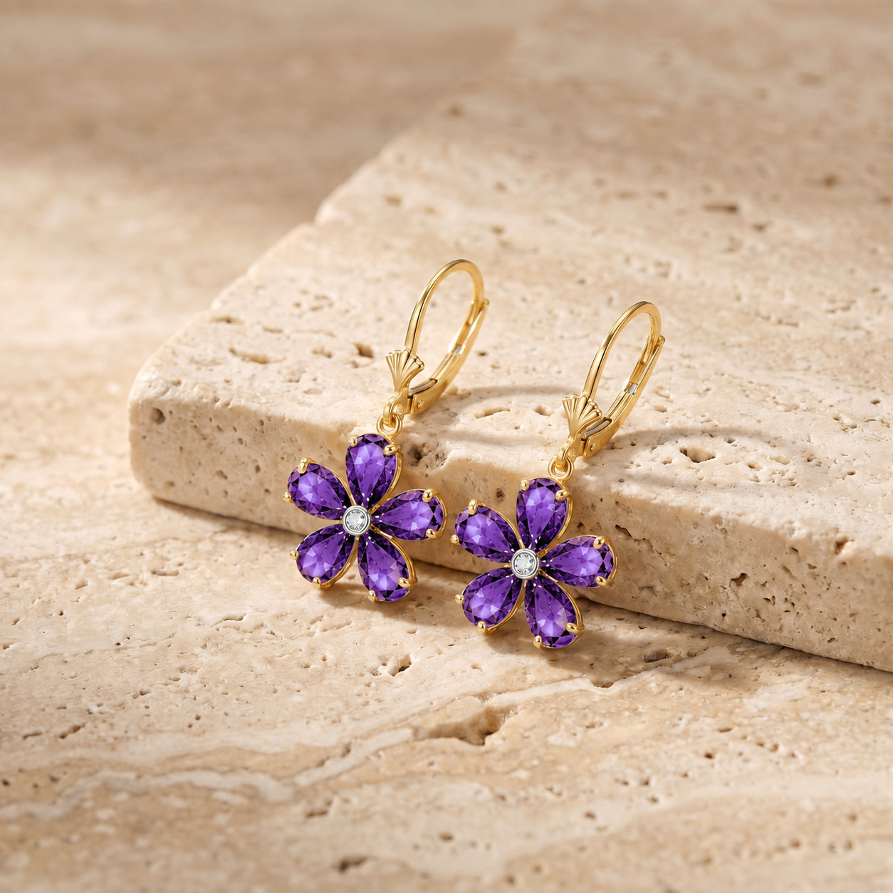 Yellow Gold Belle Earrings Peridot 10K — Celeste