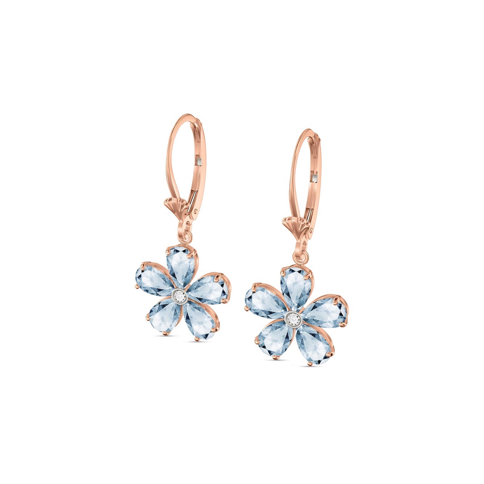 Rose Gold Belle Earrings Amethyst 10K — Celeste