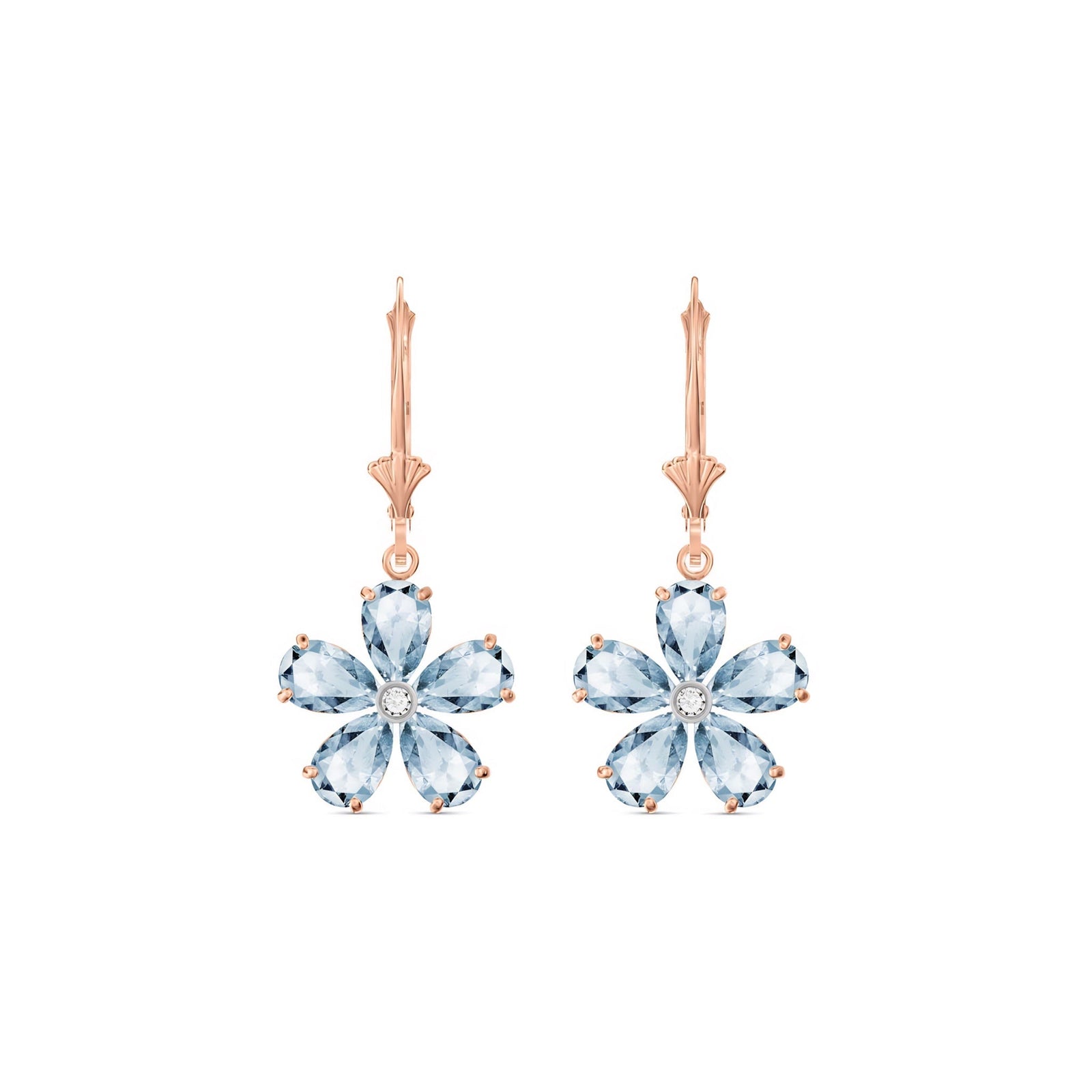 Rose Gold Belle Earrings Amethyst 10K — Celeste