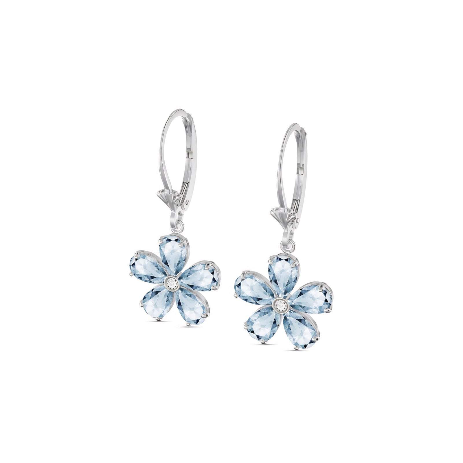 White Gold Belle Earrings Amethyst 10K — Celeste