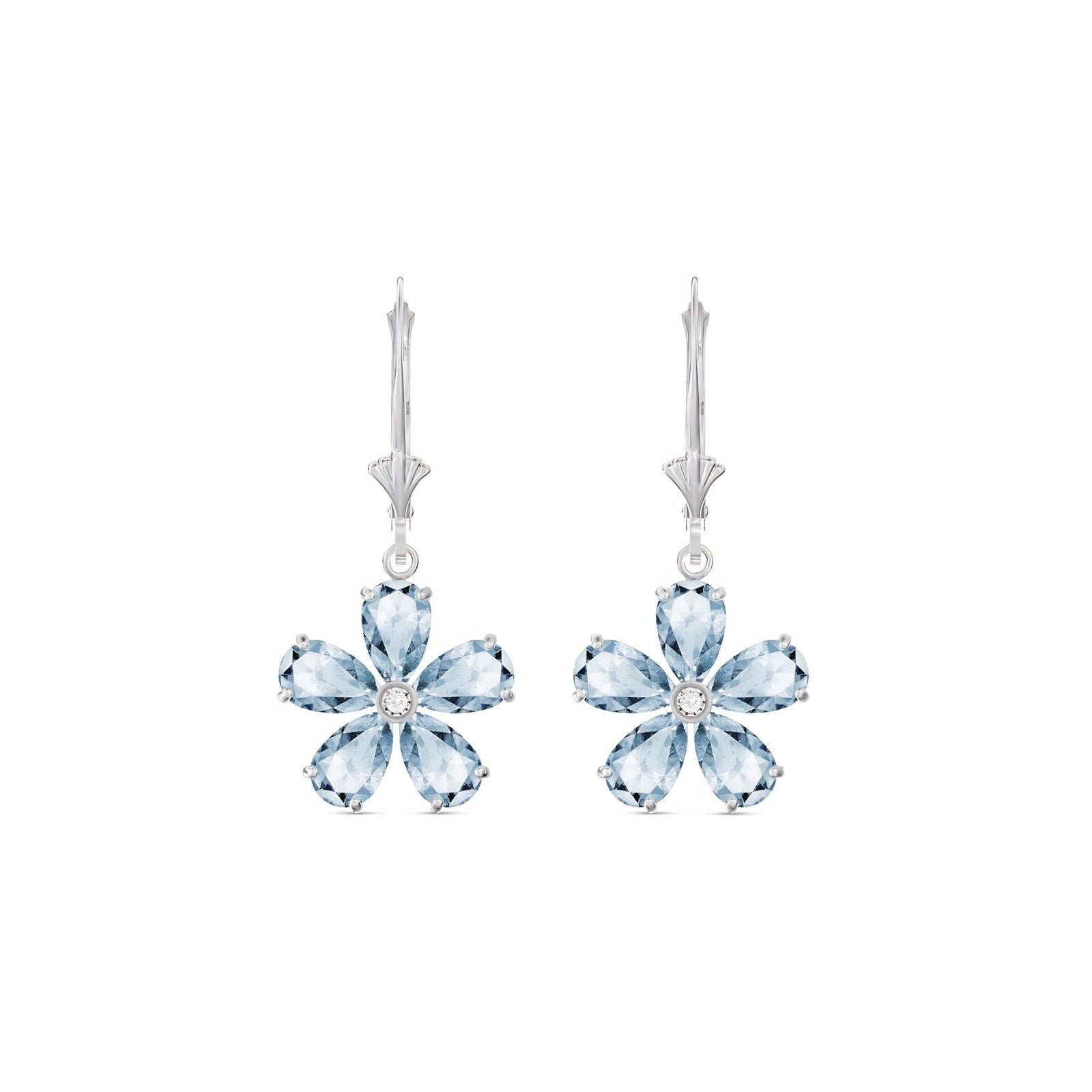 White Gold Belle Earrings Amethyst 10K — Celeste