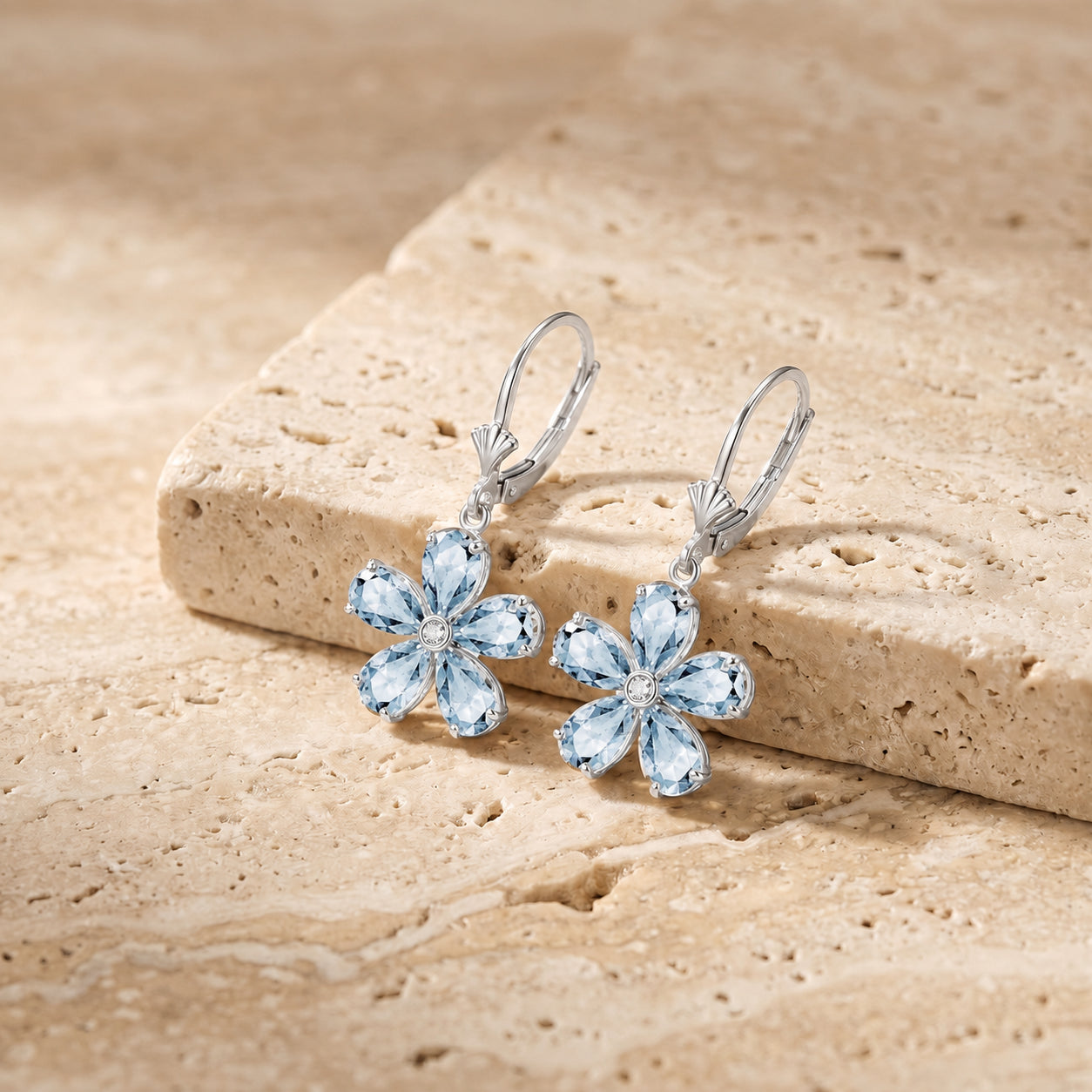 White Gold Belle Earrings Amethyst 10K — Celeste