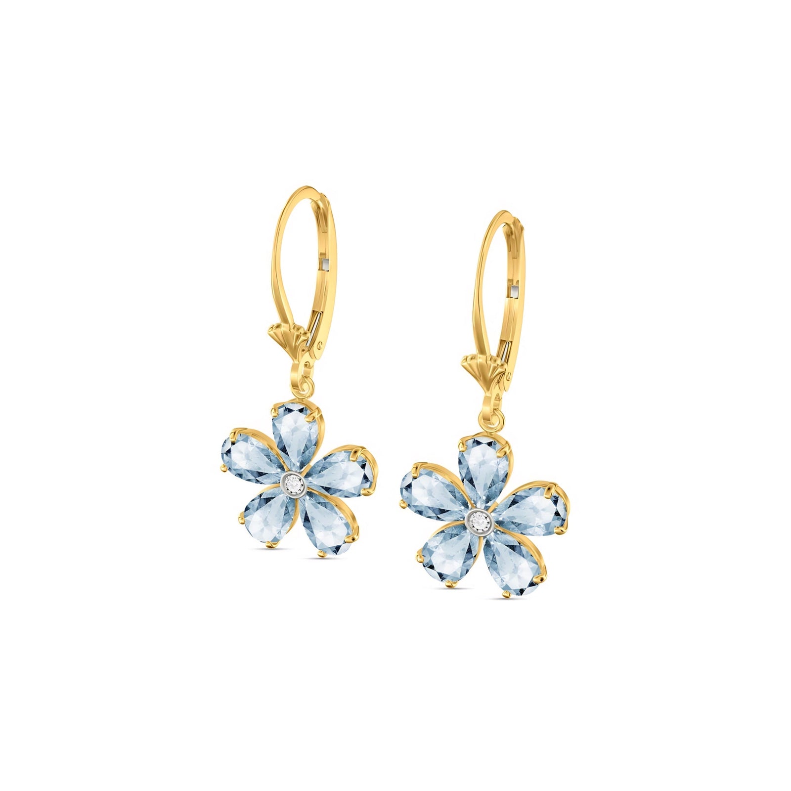 Yellow Gold Belle Earrings Amethyst 10K — Celeste