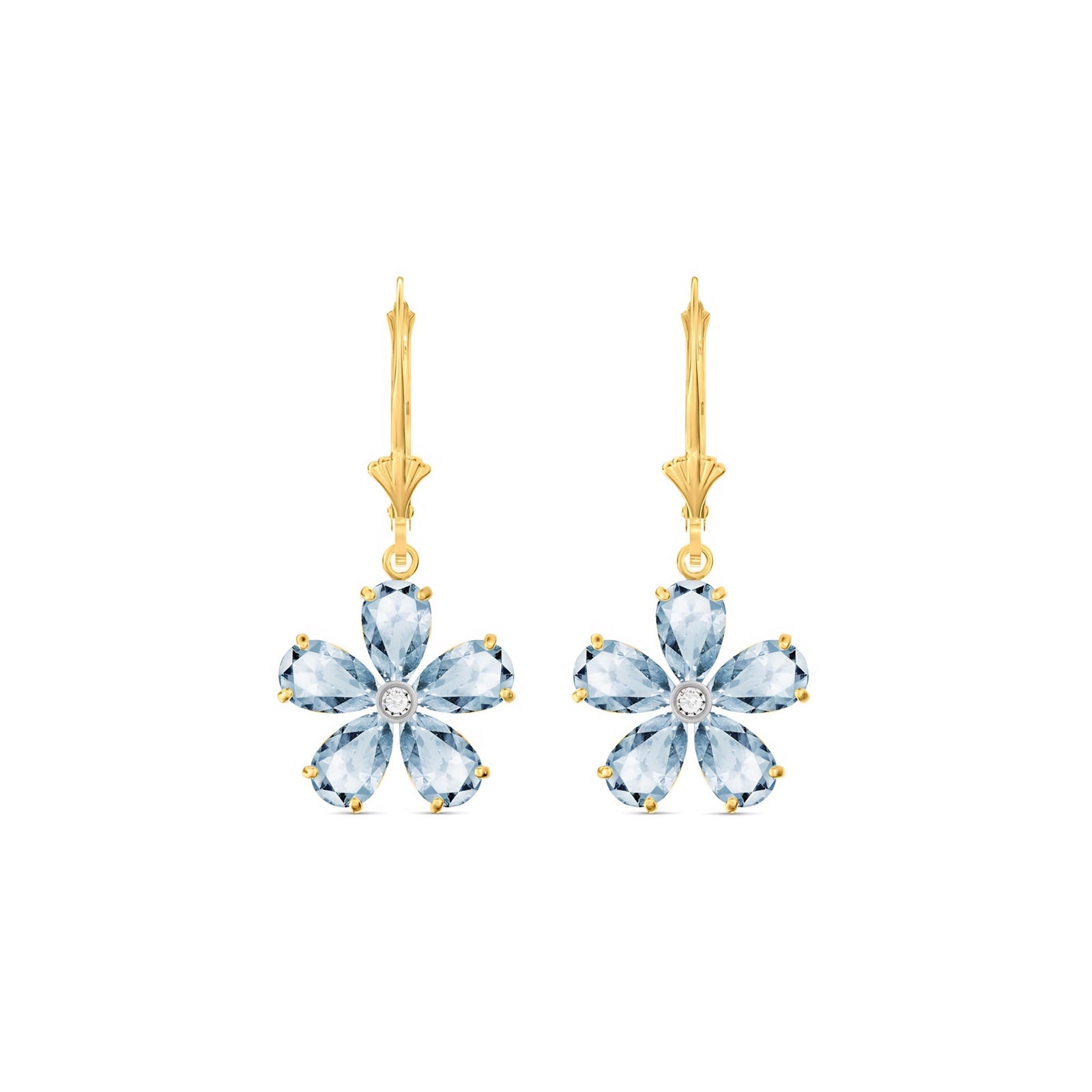 Yellow Gold Belle Earrings Amethyst 10K — Celeste