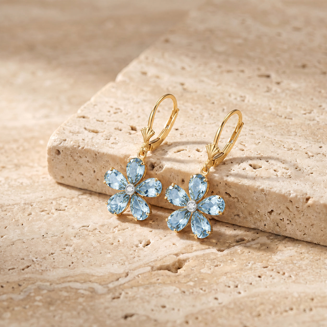 Yellow Gold Belle Earrings Amethyst 10K — Celeste