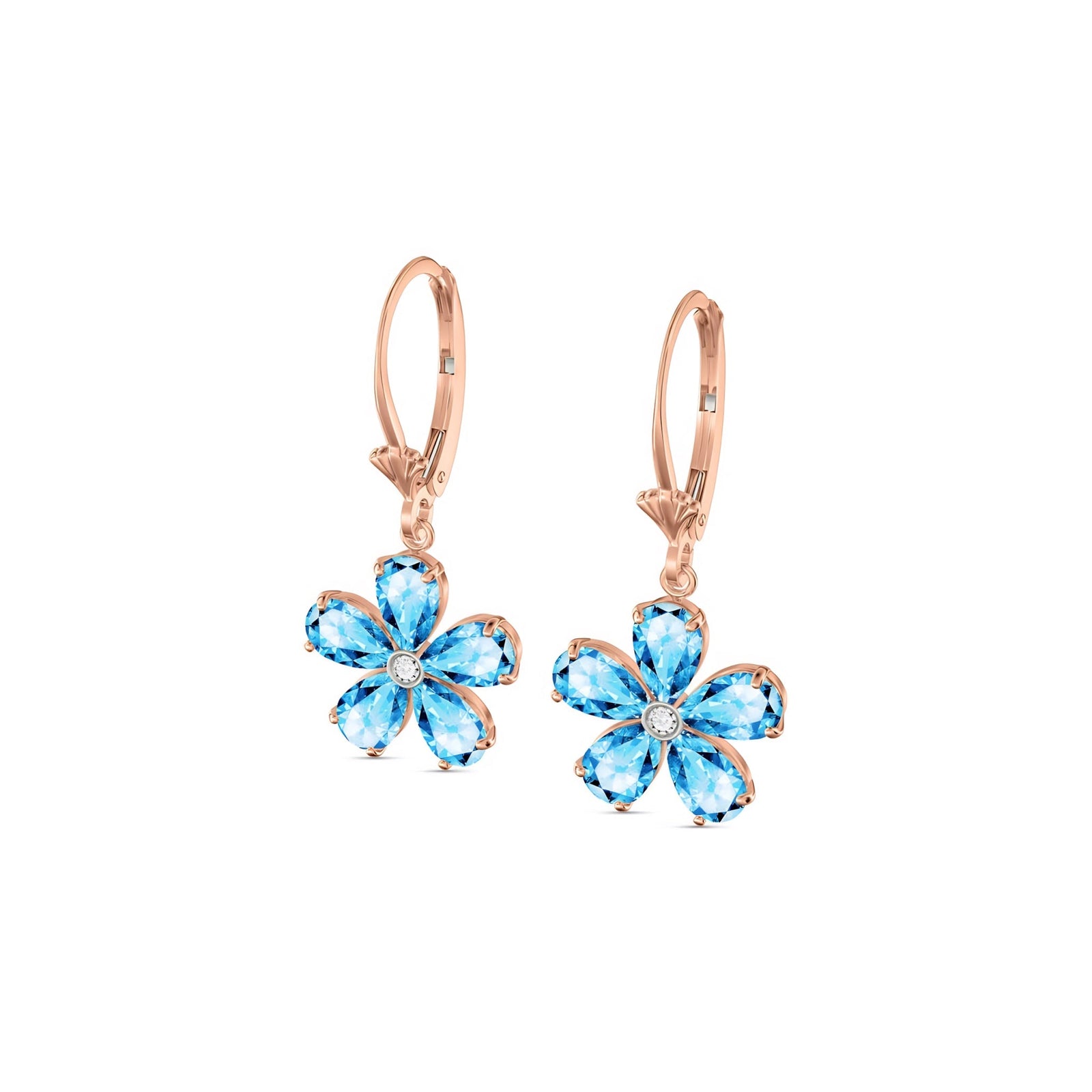 Rose Gold Belle Earrings Citrine 10K — Celeste