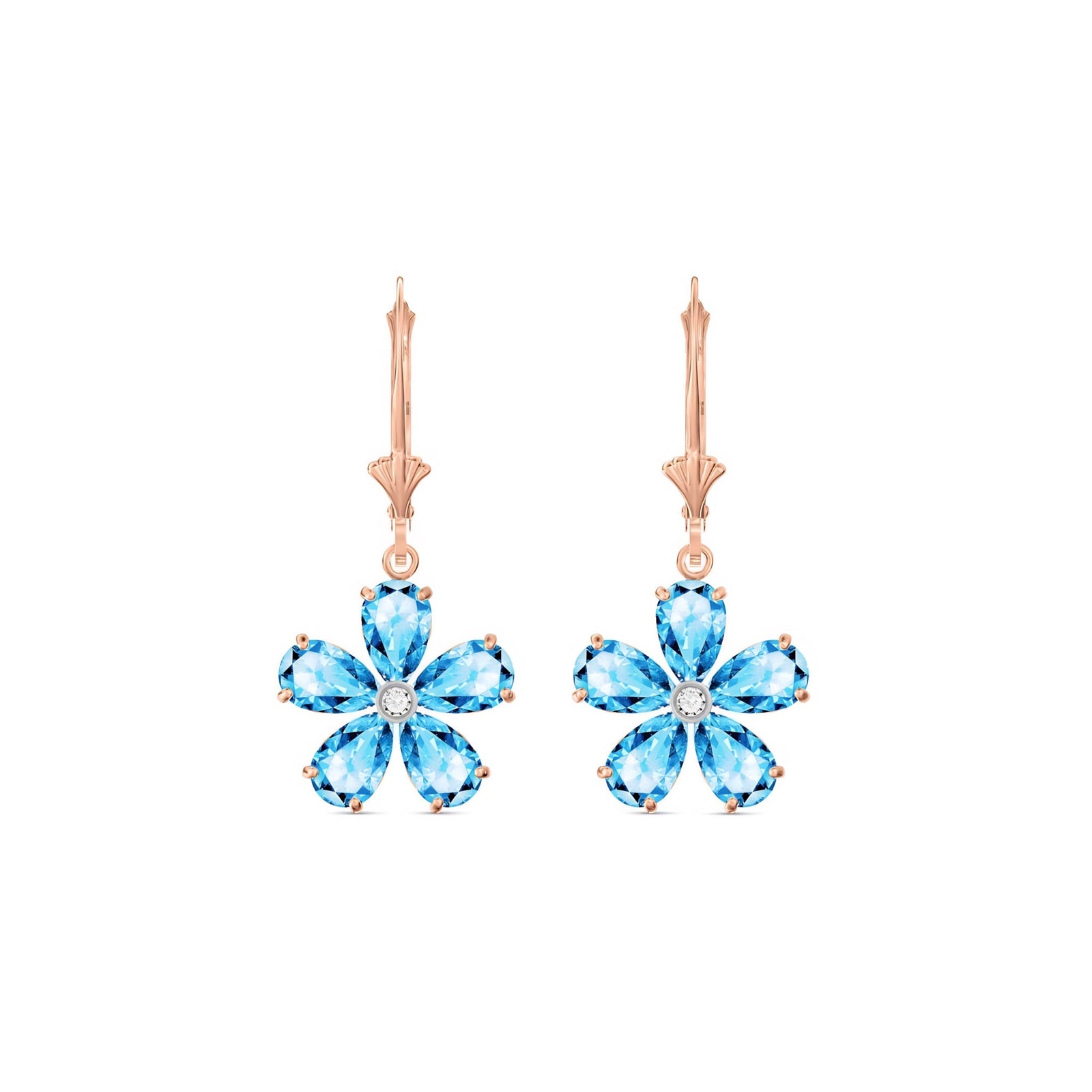Rose Gold Belle Earrings Citrine 10K — Celeste