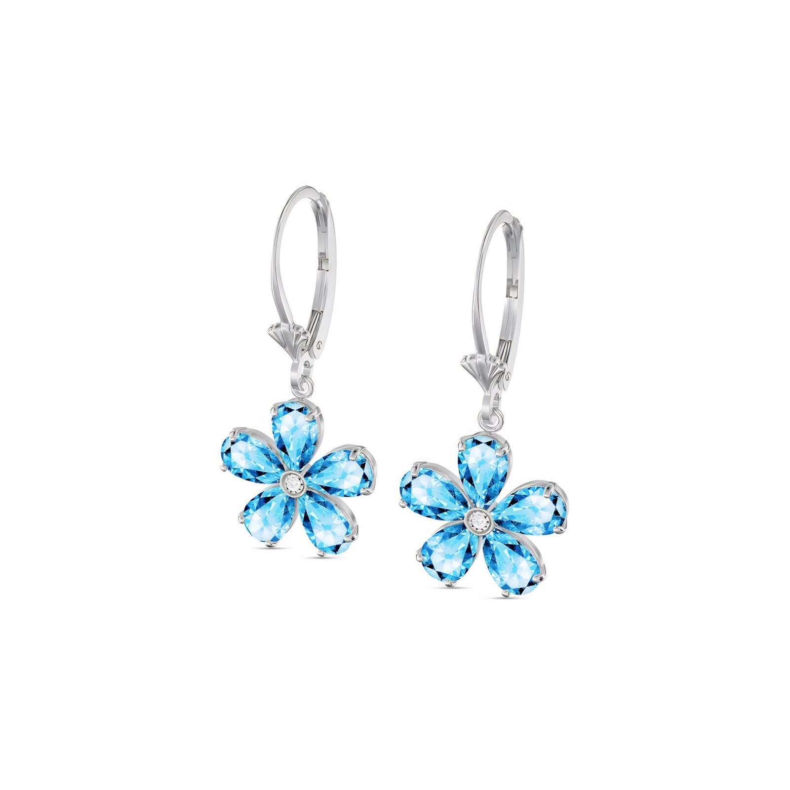 White Gold Belle Earrings Citrine 10K — Celeste
