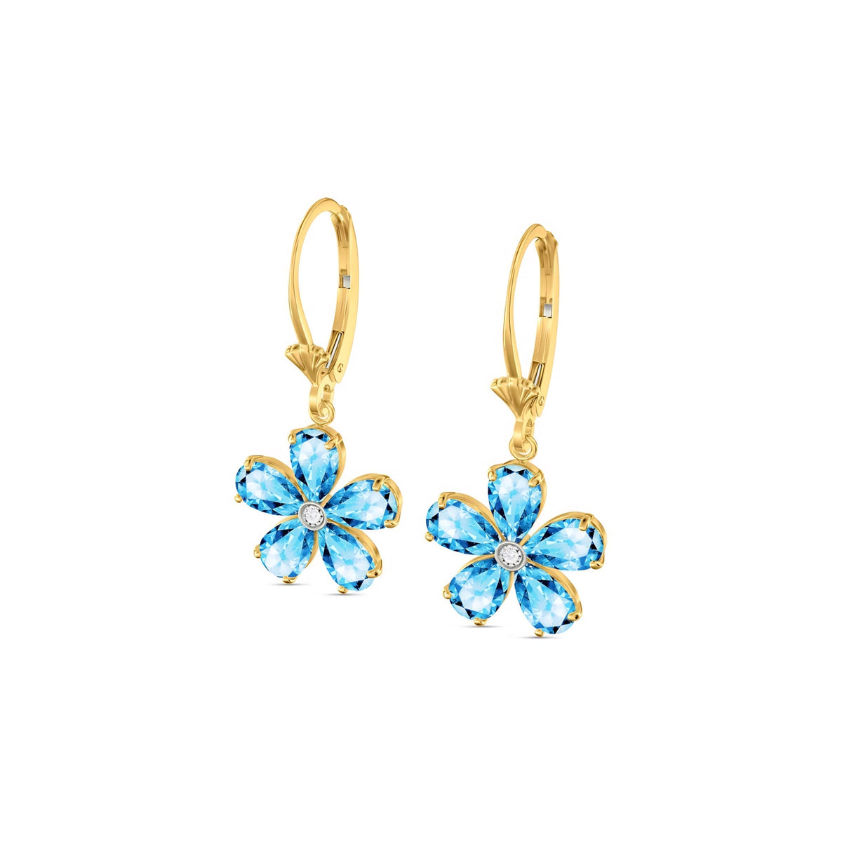 Yellow Gold Belle Earrings Citrine 10K — Celeste