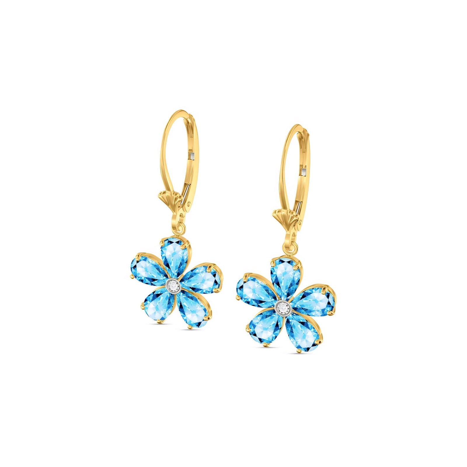 Yellow Gold Belle Earrings Citrine 10K — Celeste